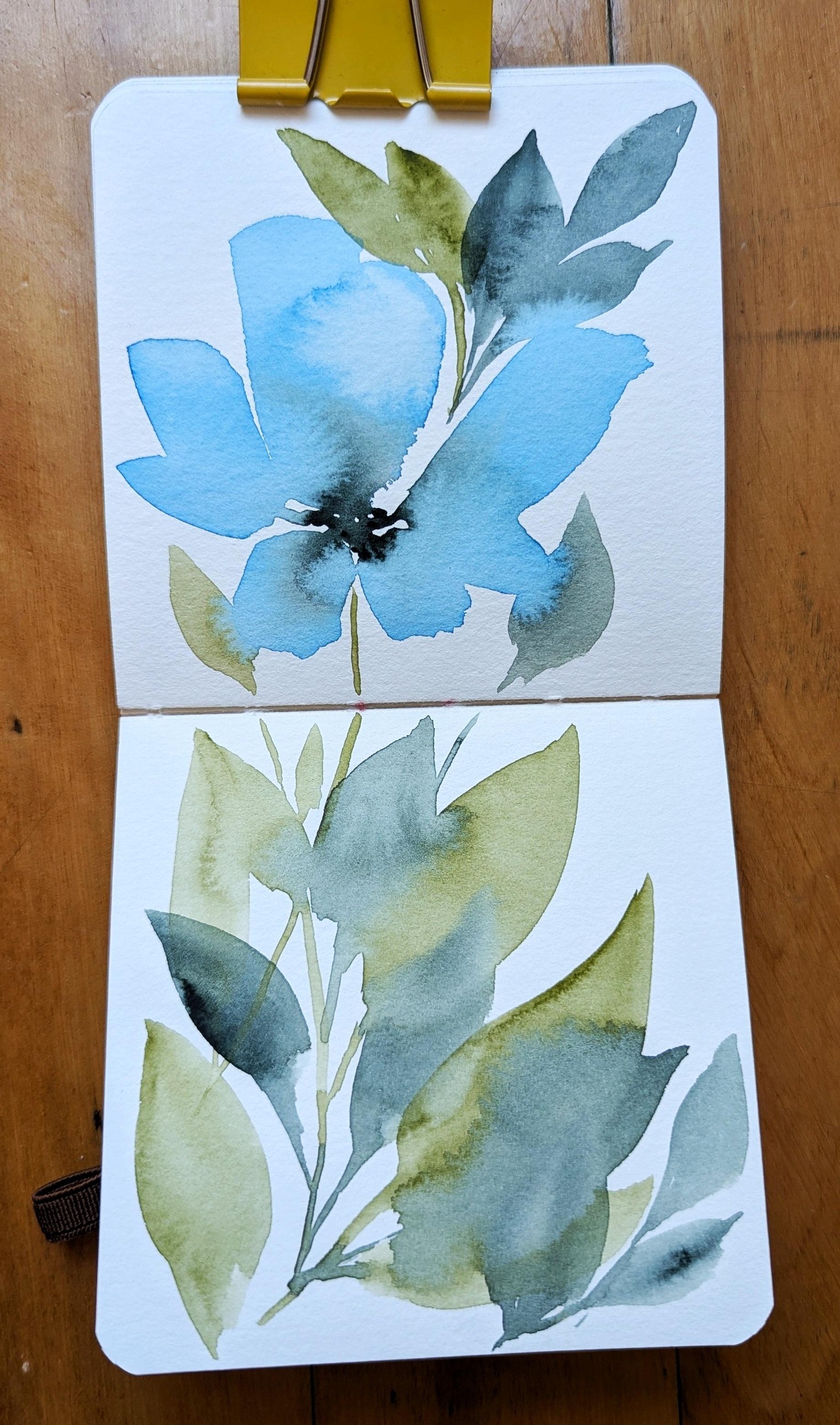 Loose Watercolour Florals and Leaves - image 4 - student project