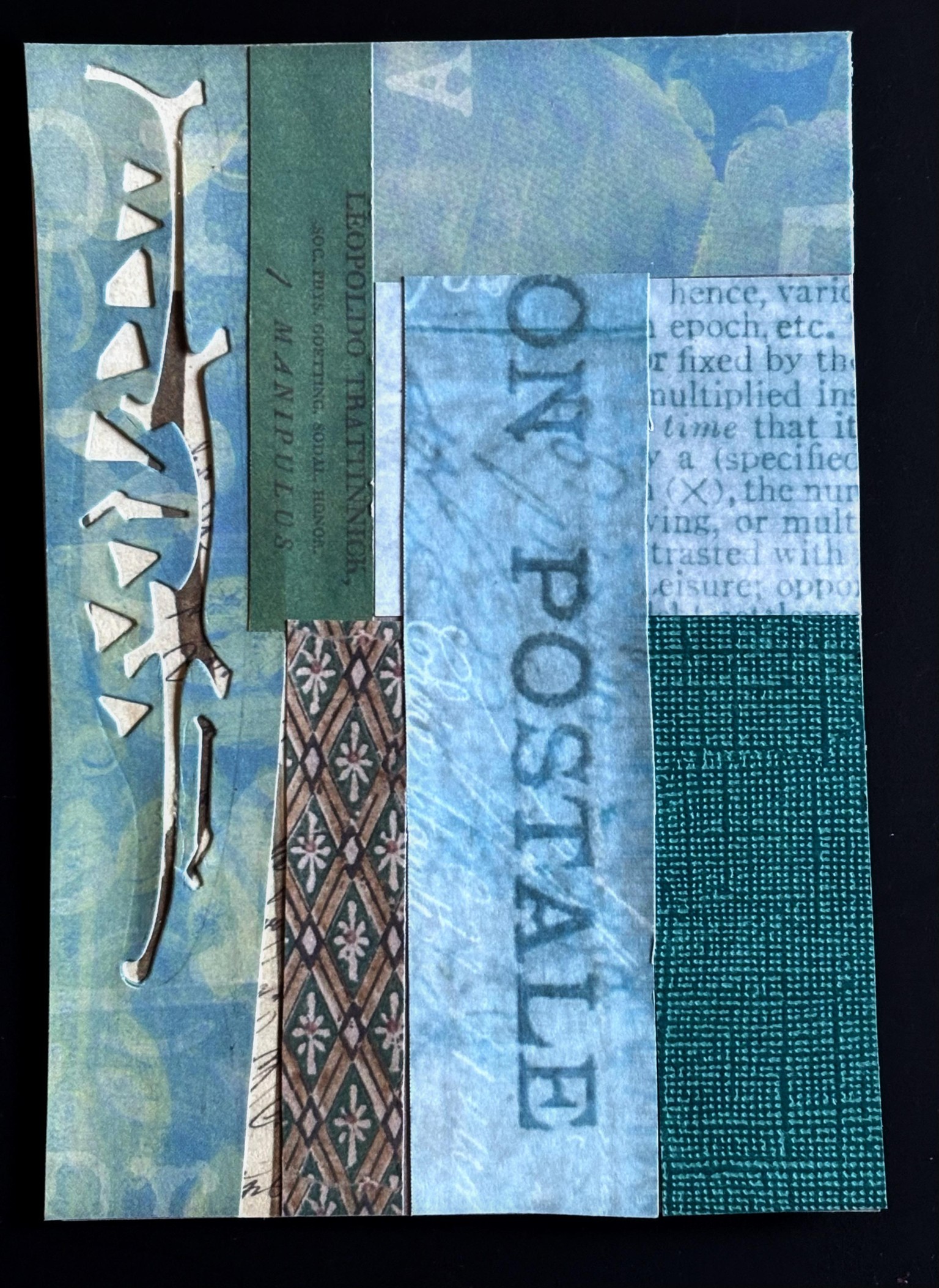 Postcard Collage with Stripes and Type - image 3 - student project