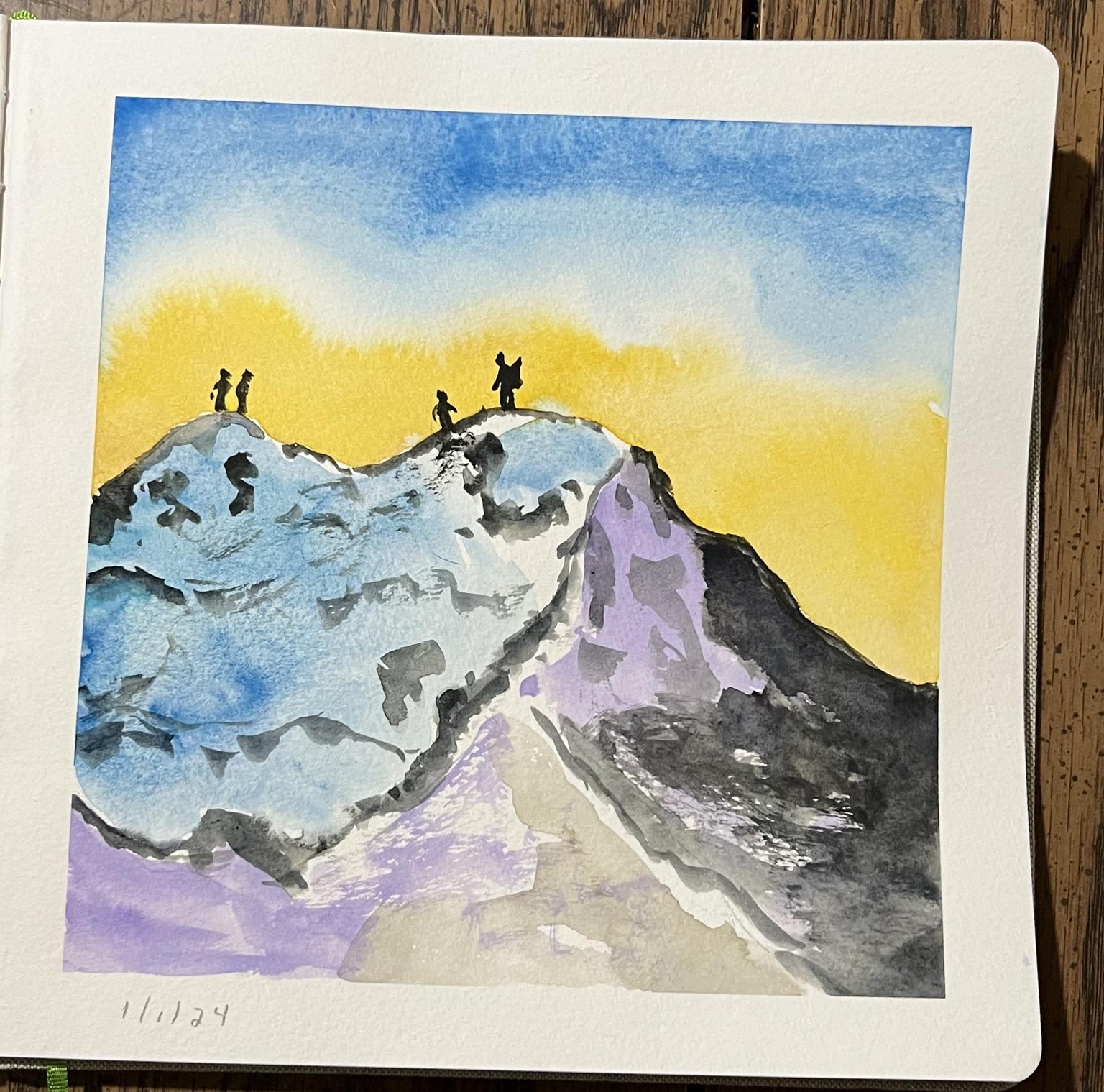 Winter WATERCOLOR - image 13 - student project