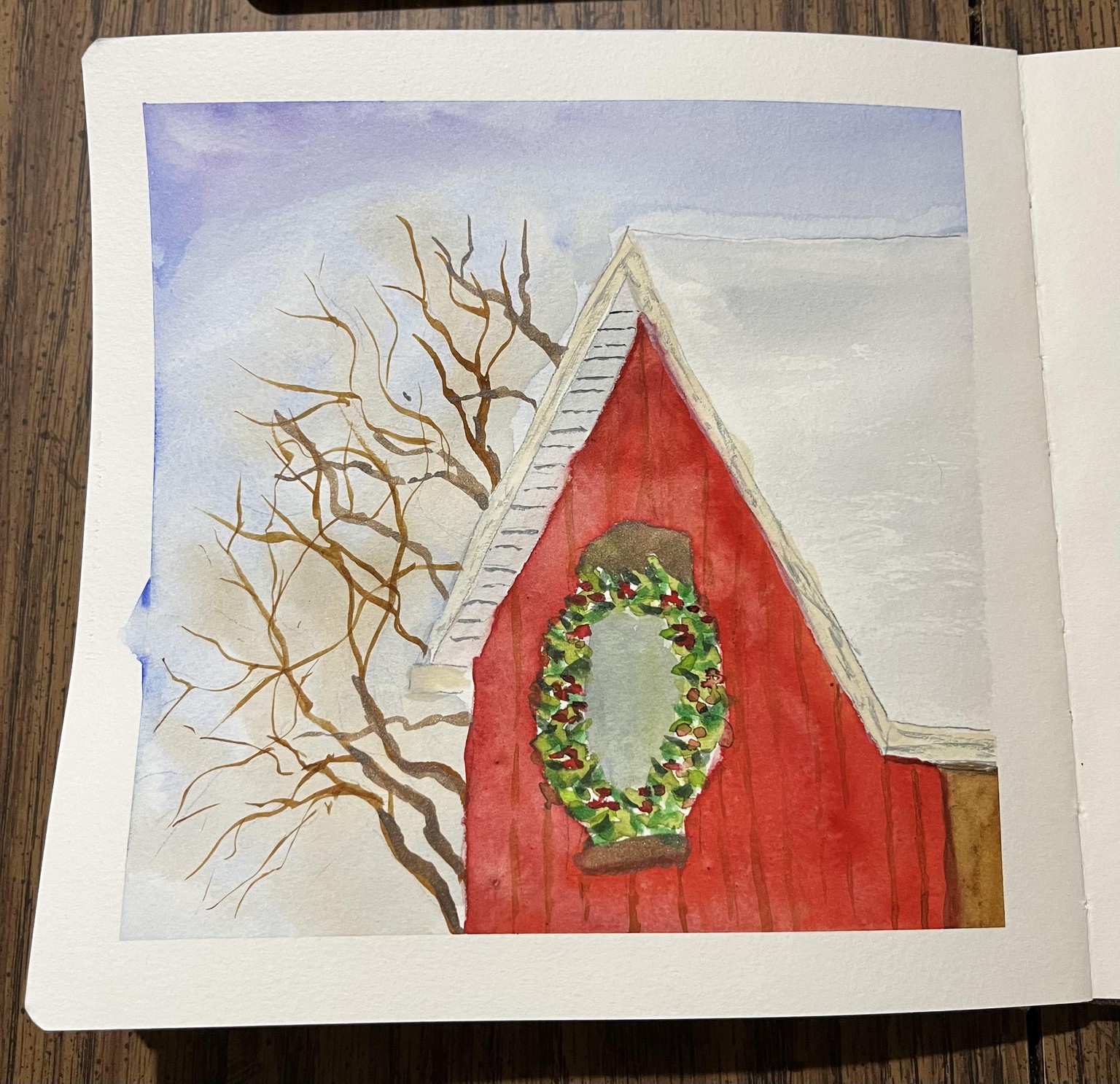 Winter WATERCOLOR - image 26 - student project
