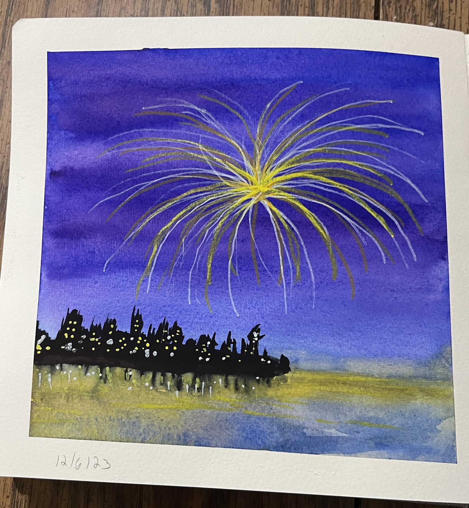 Winter WATERCOLOR - image 28 - student project