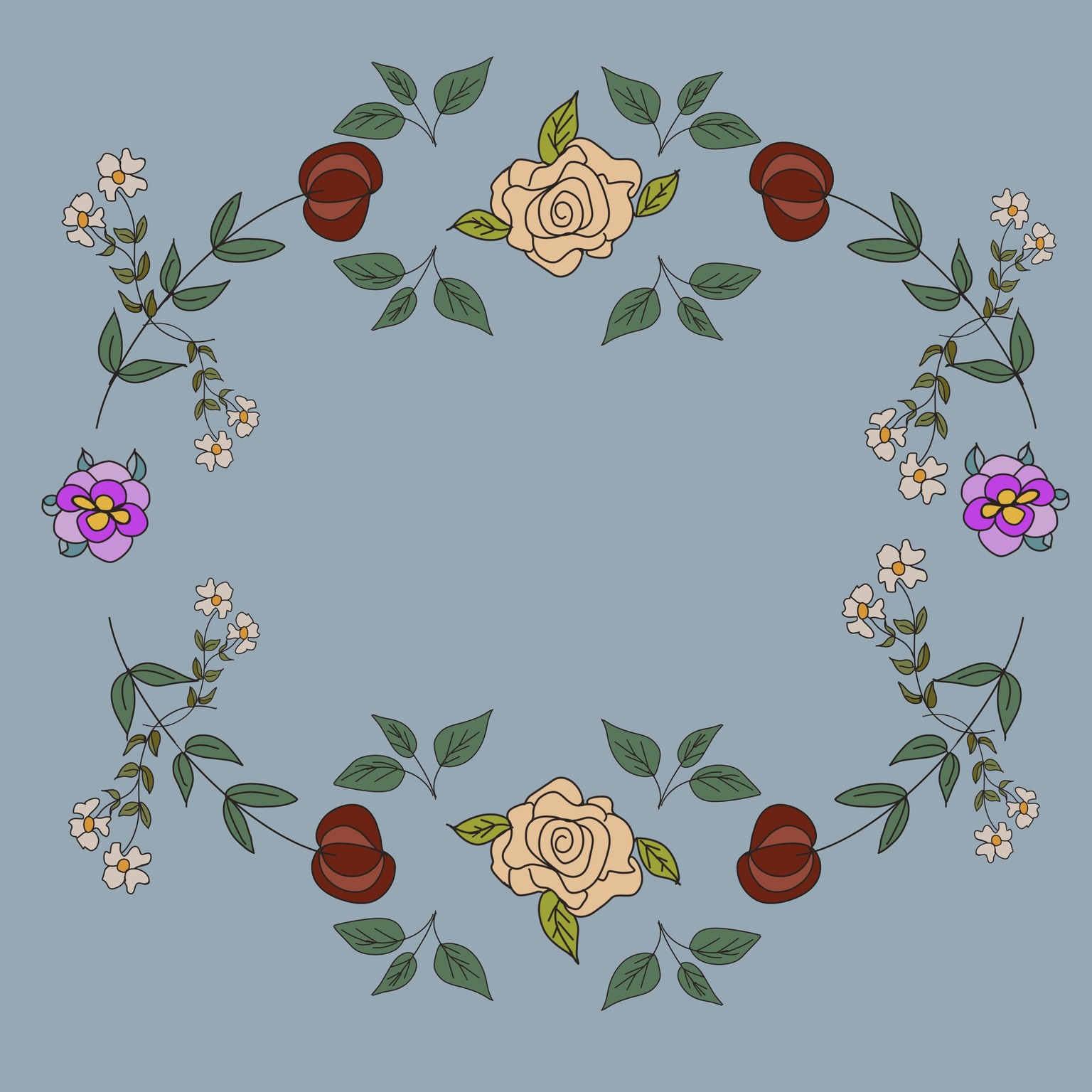 Doodle wreath - image 1 - student project