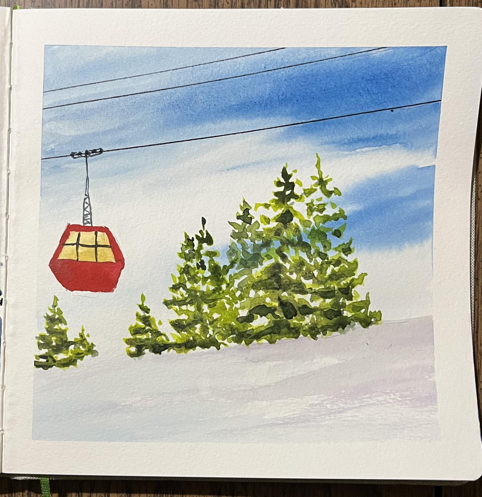 Winter WATERCOLOR - image 3 - student project
