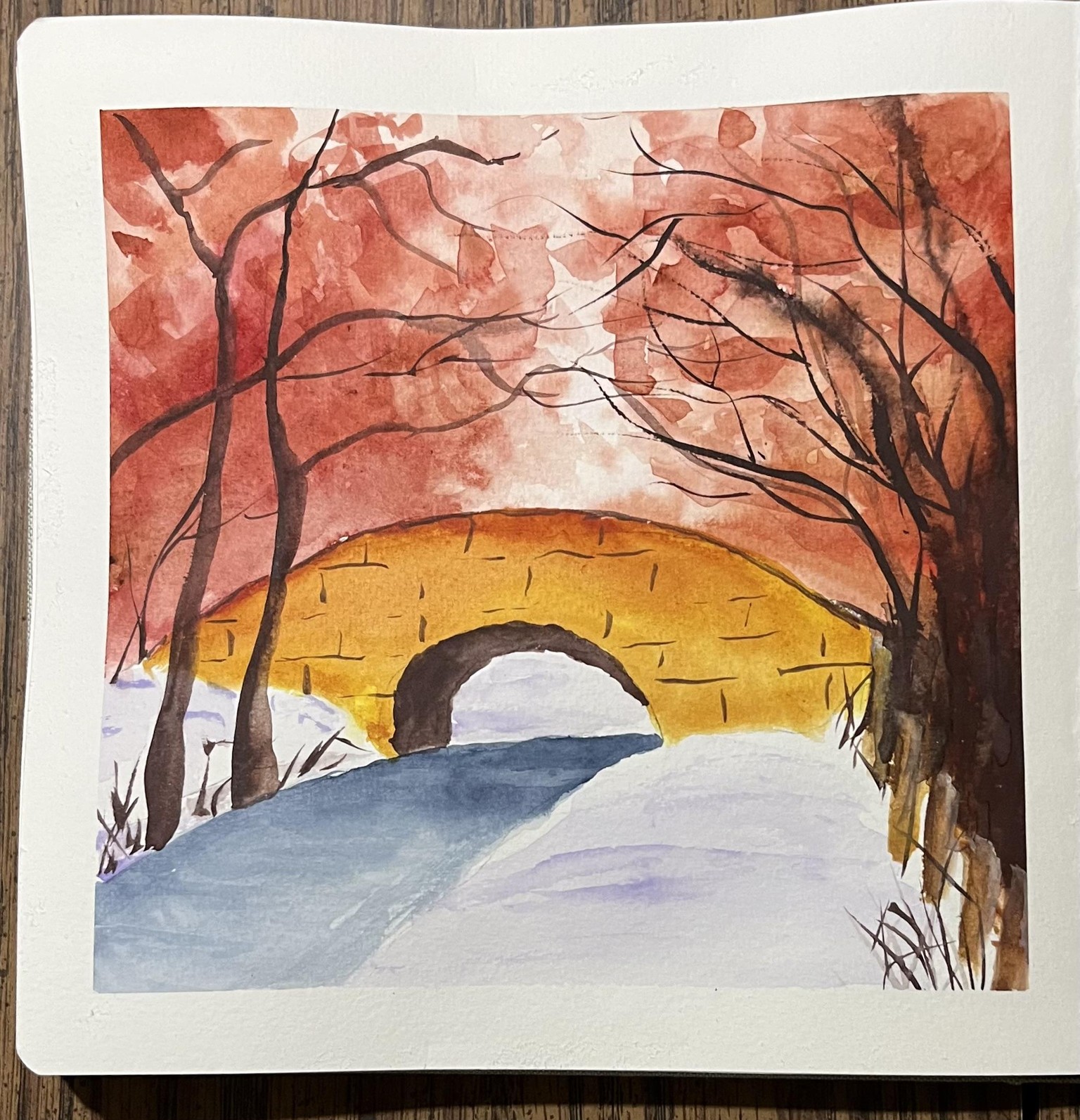 Winter WATERCOLOR - image 18 - student project