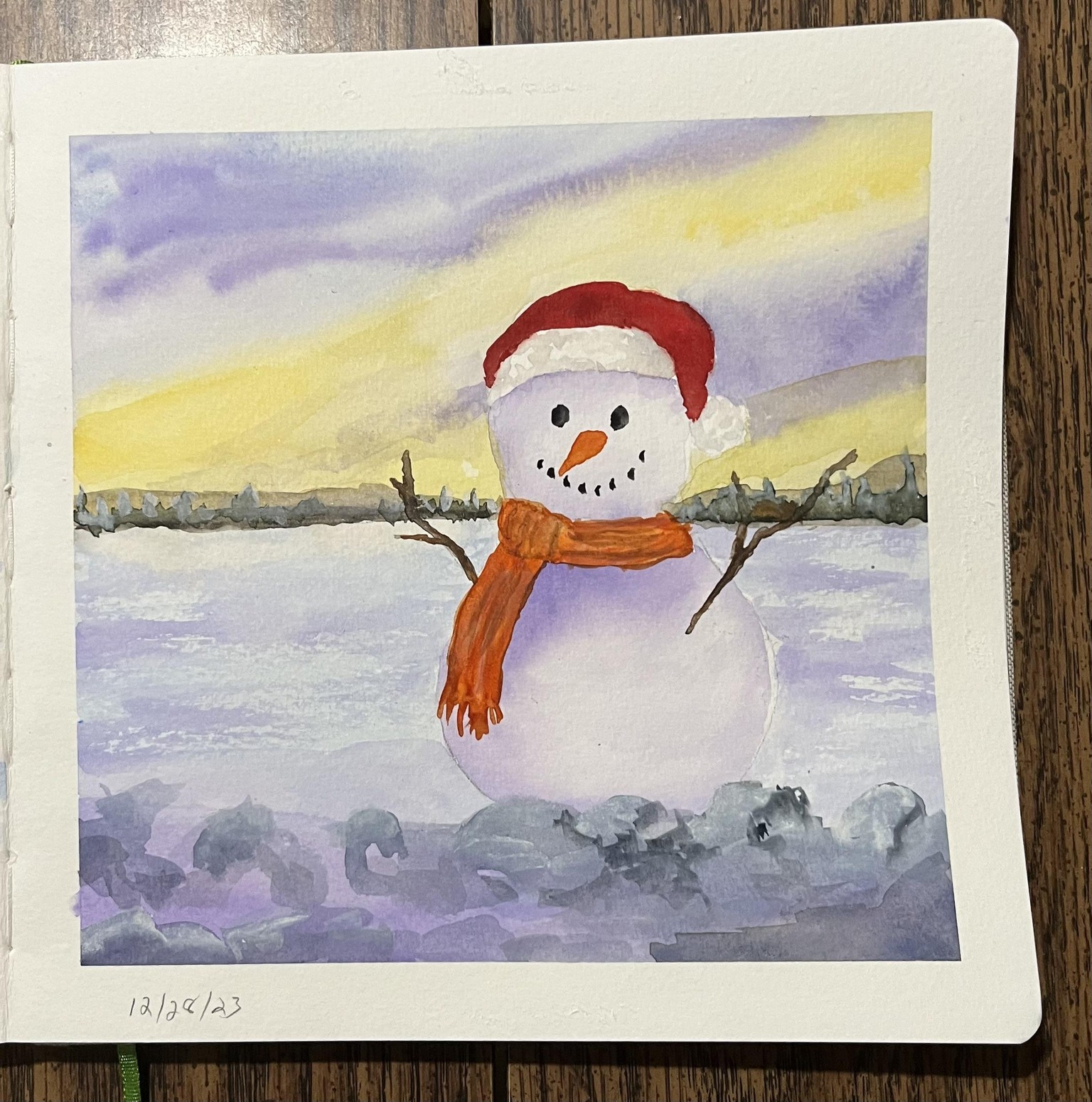 Winter WATERCOLOR - image 23 - student project