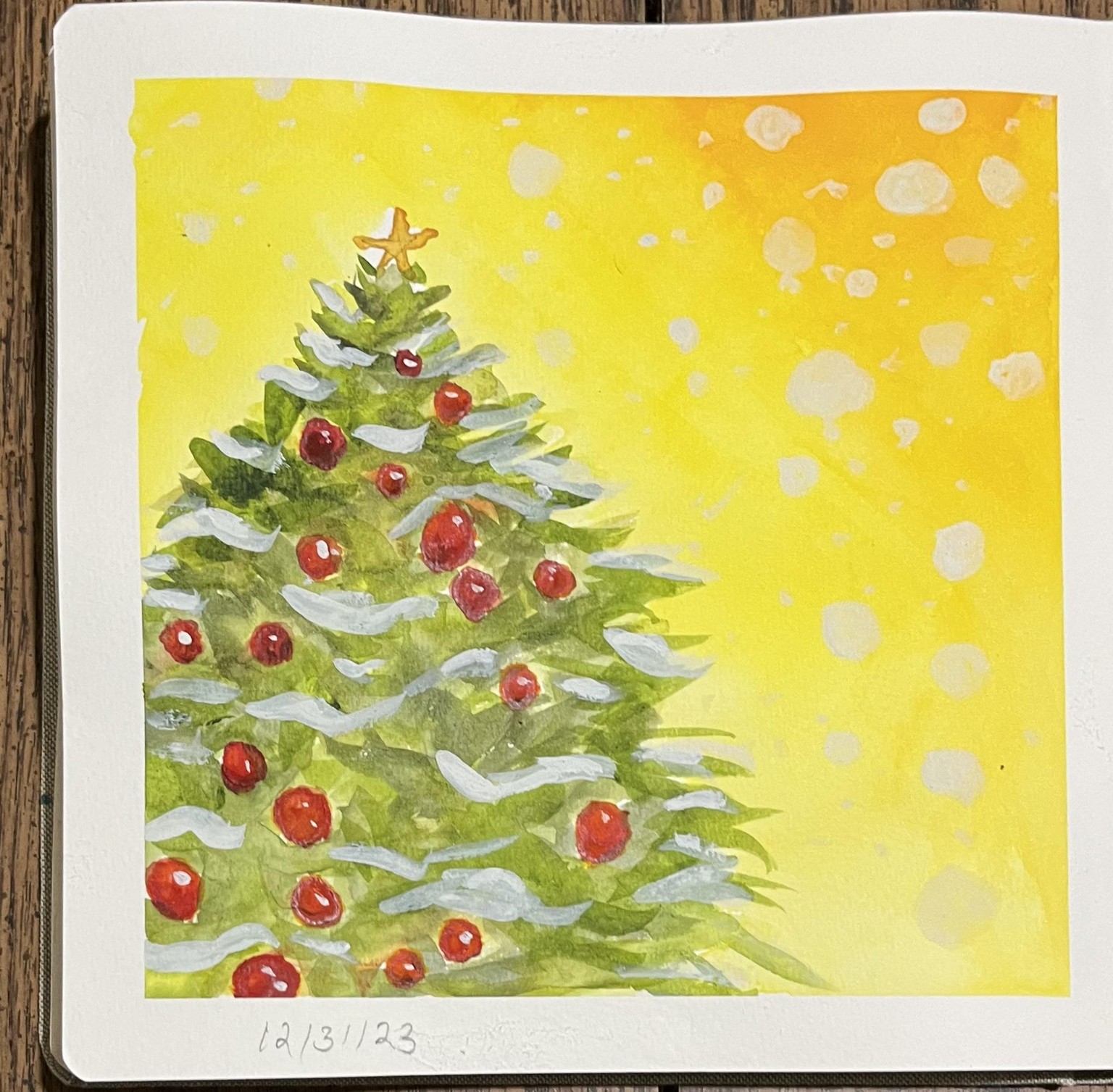Winter WATERCOLOR - image 10 - student project