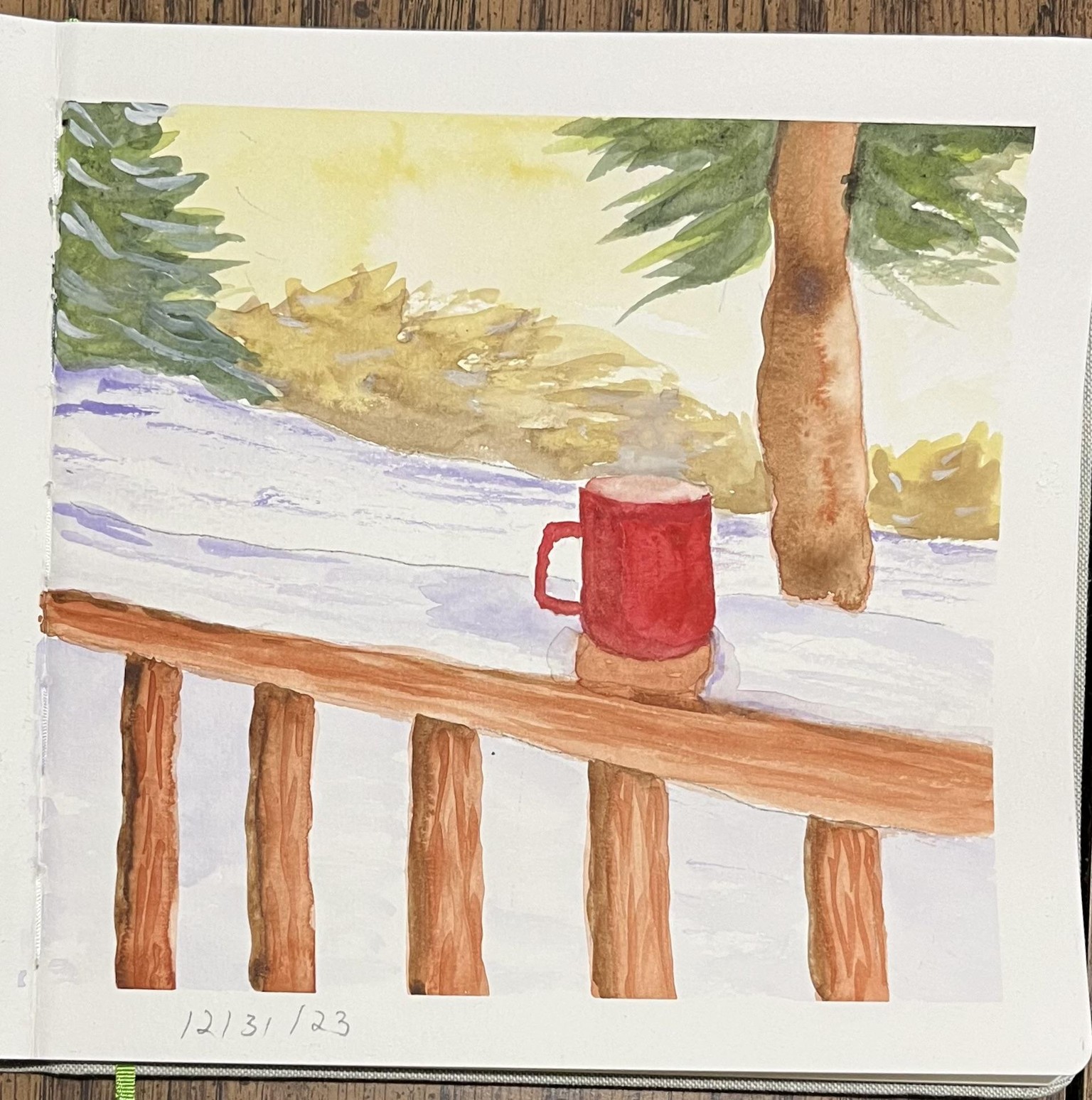 Winter WATERCOLOR - image 11 - student project