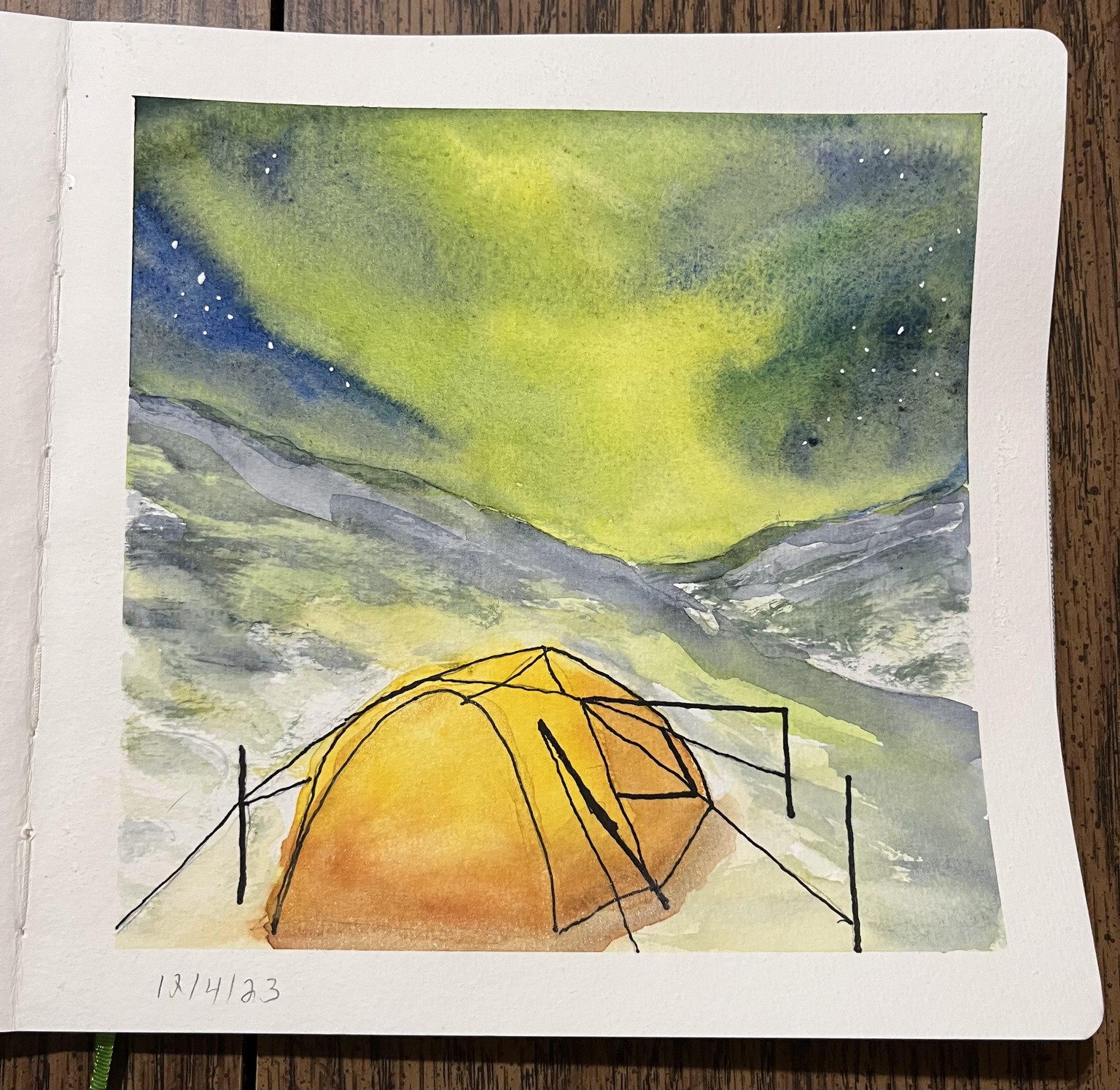 Winter WATERCOLOR - image 25 - student project