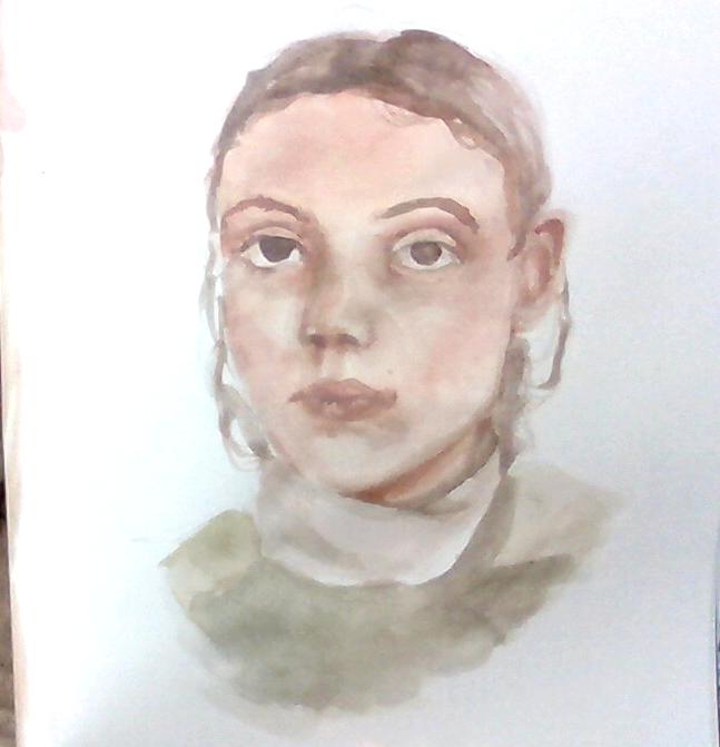 watercolour portrait - image 1 - student project