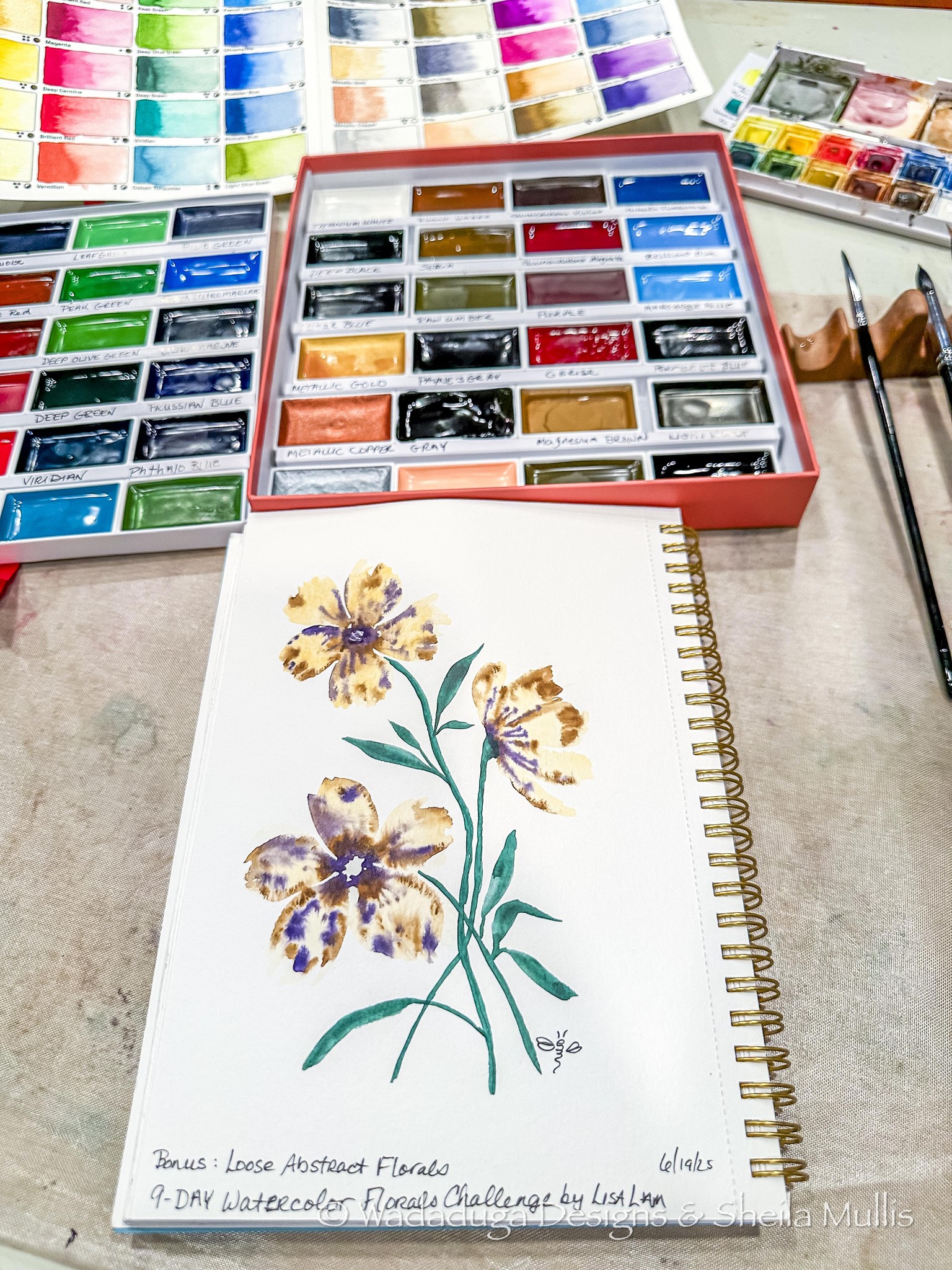9-Day Watercolor Florals Challenge - image 1 - student project