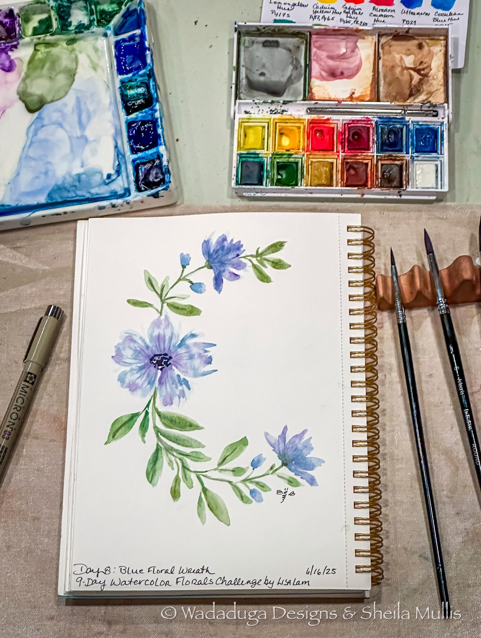 9-Day Watercolor Florals Challenge - image 3 - student project