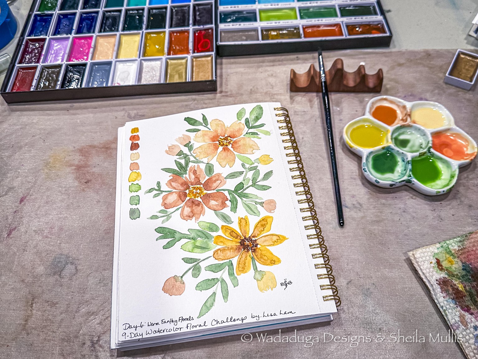 9-Day Watercolor Florals Challenge - image 5 - student project