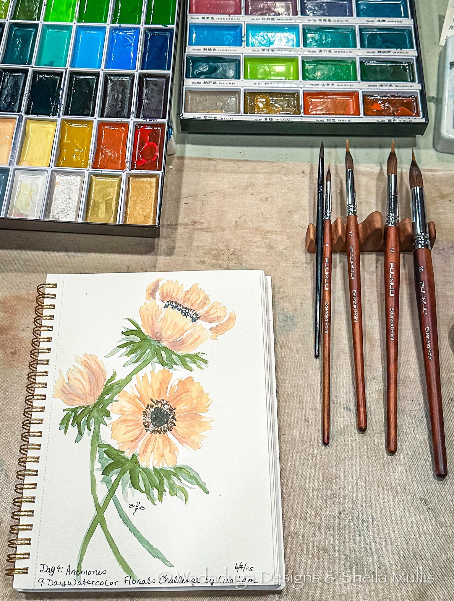 9-Day Watercolor Florals Challenge - image 2 - student project