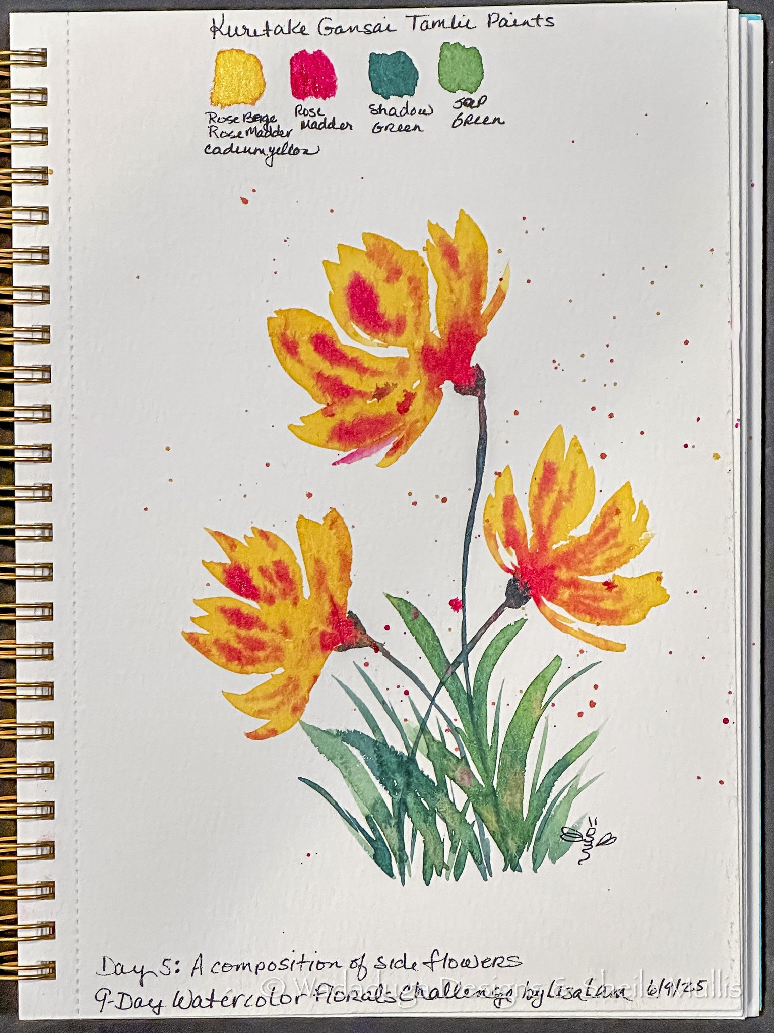 9-Day Watercolor Florals Challenge - image 6 - student project