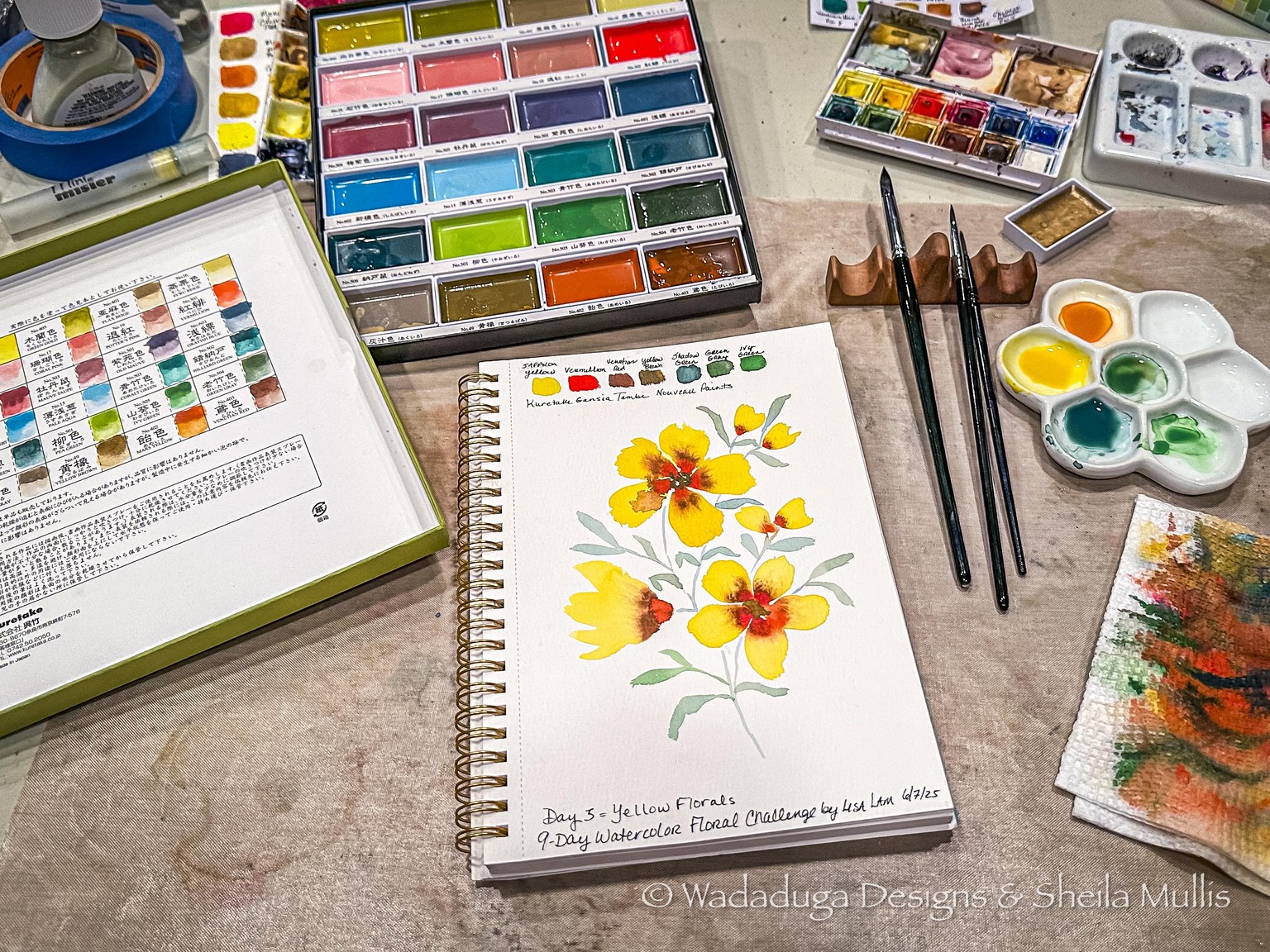 9-Day Watercolor Florals Challenge - image 8 - student project