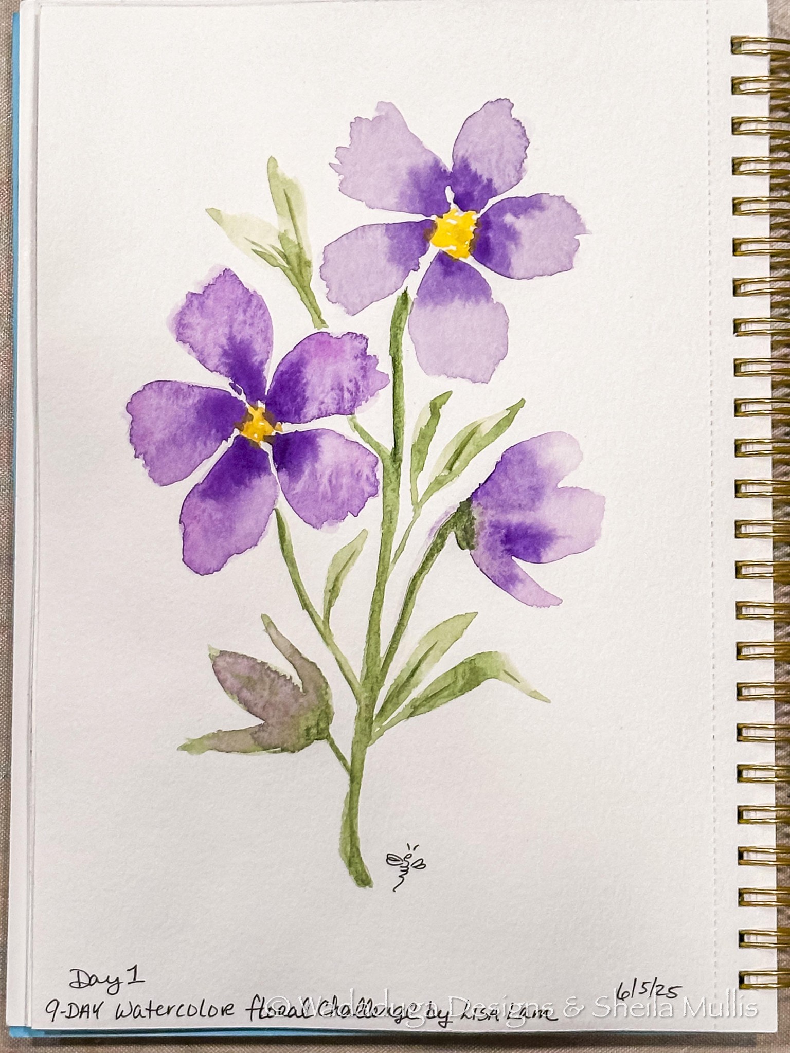 9-Day Watercolor Florals Challenge - image 10 - student project