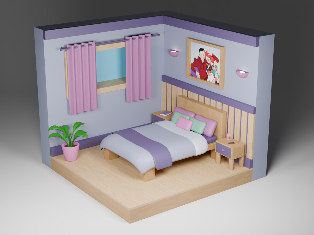 Isometric Room by Eva Marrez - image 1 - student project