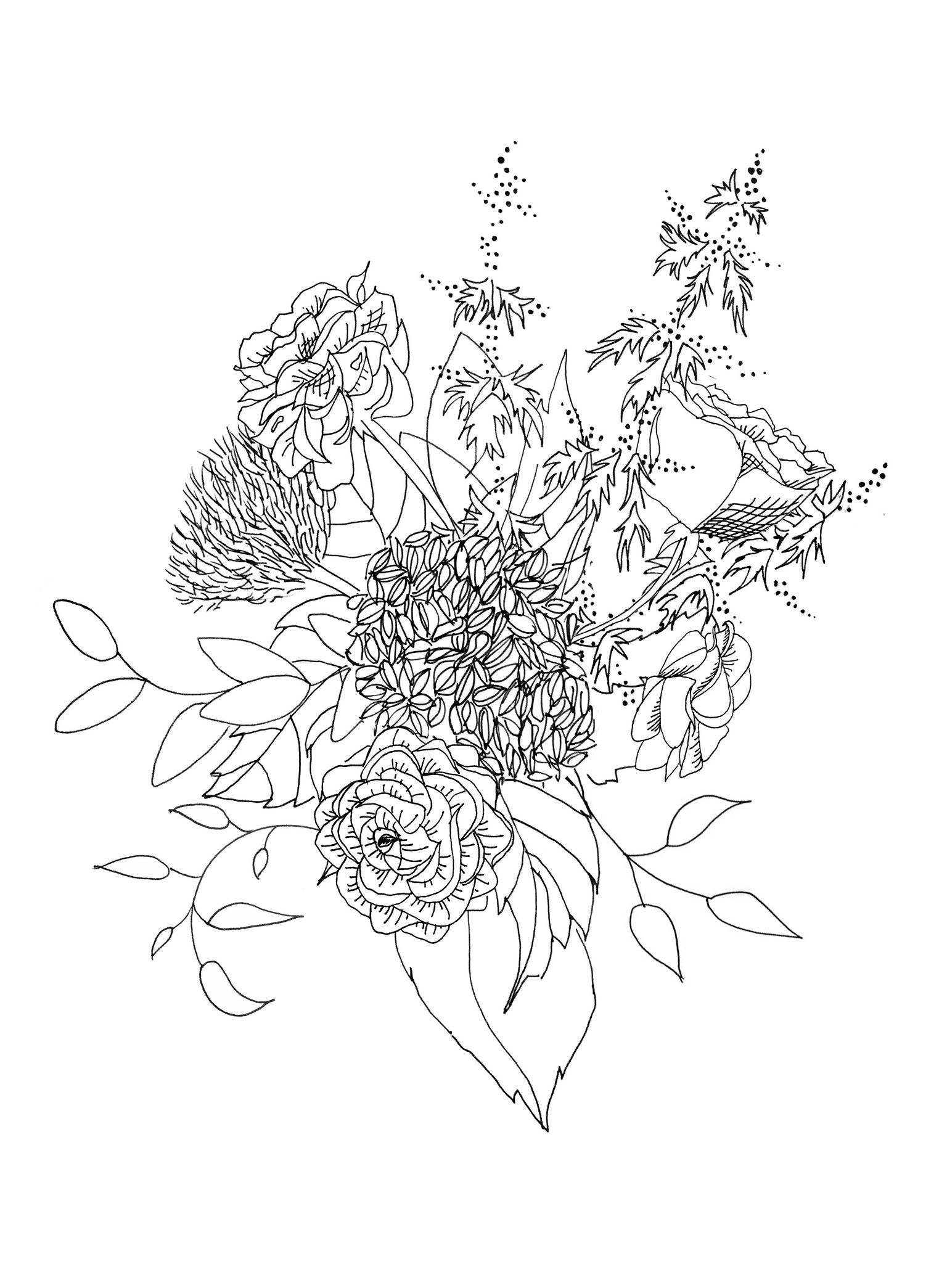 Dramatic Hydrangea and Ranunculus - image 5 - student project