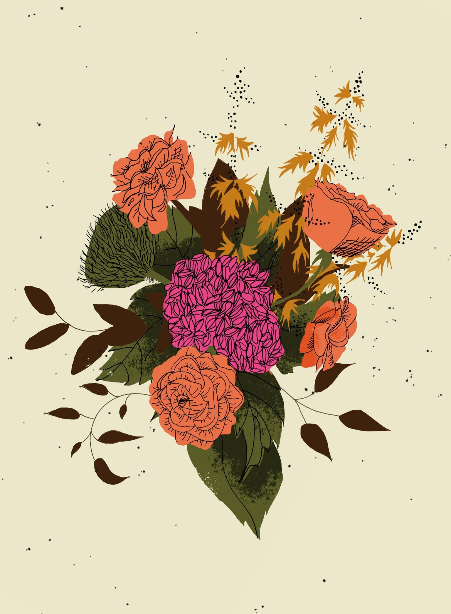 Dramatic Hydrangea and Ranunculus - image 4 - student project