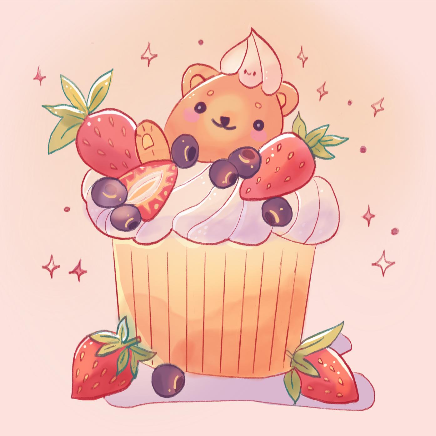 Cute Muffin Kawaii Bear - image 1 - student project