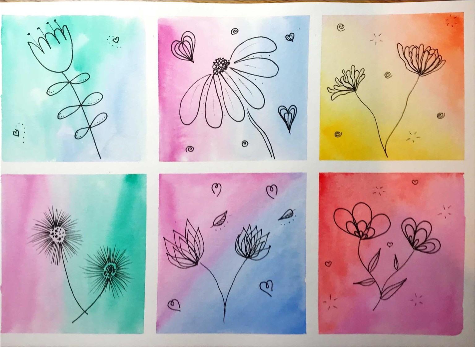 Watercolour and ink botanicals - image 3 - student project