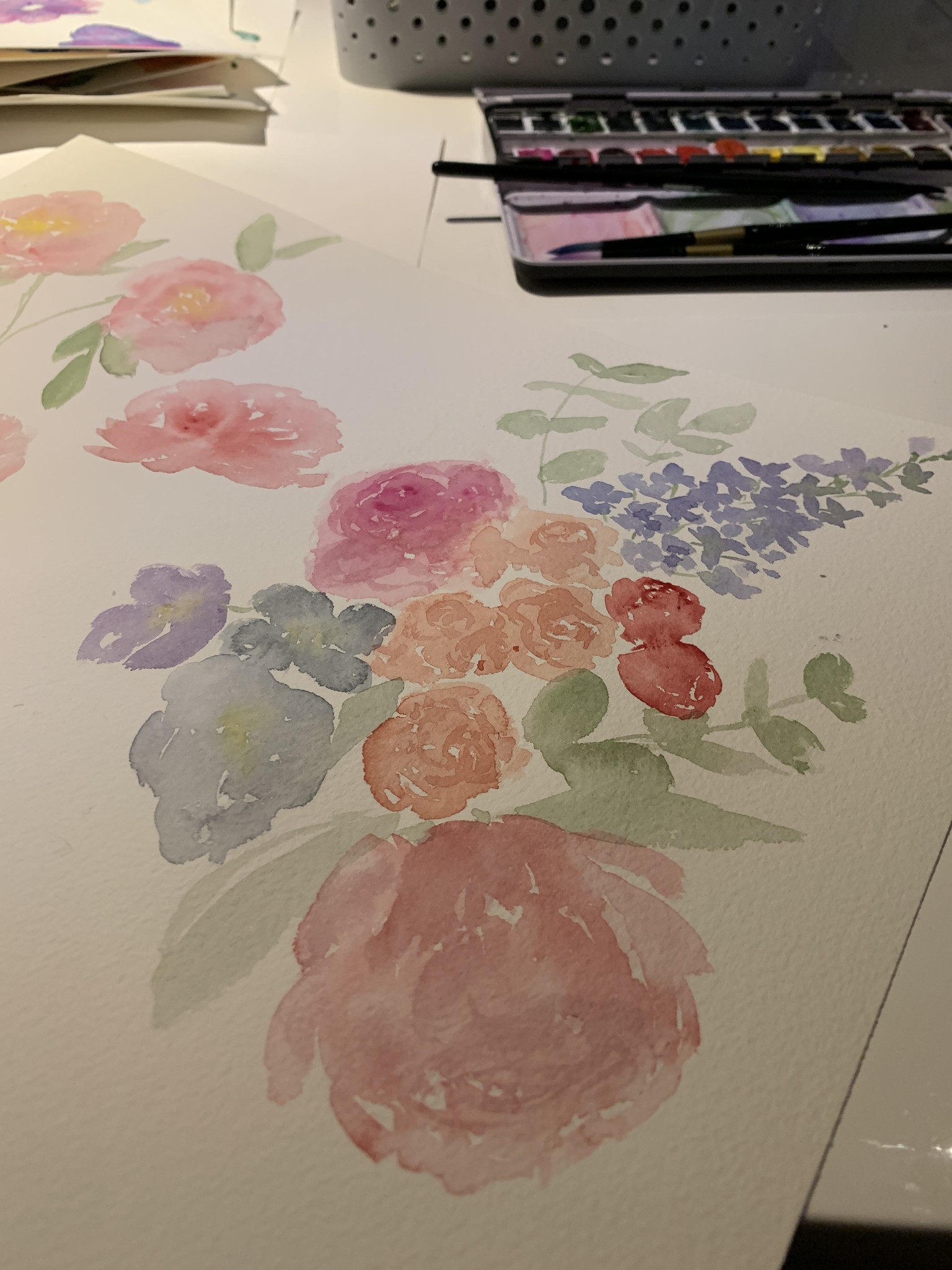 Pionies - schetches - image 1 - student project