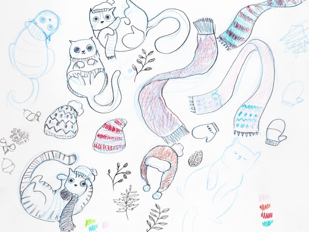 winter cats - image 1 - student project