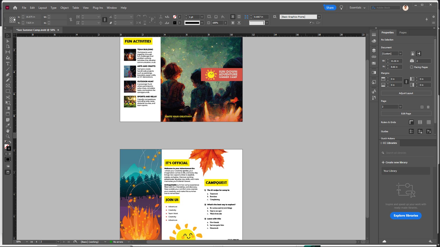 My Day 3 Learning Indesign - image 1 - student project