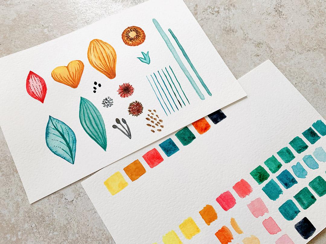 Watercolour to Digital Botanicals - image 1 - student project