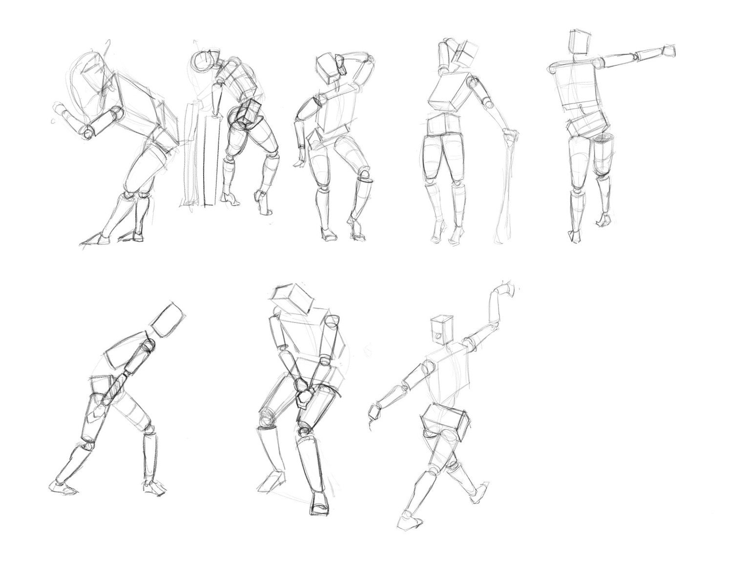 Simple Forms Figure Studies - image 2 - student project