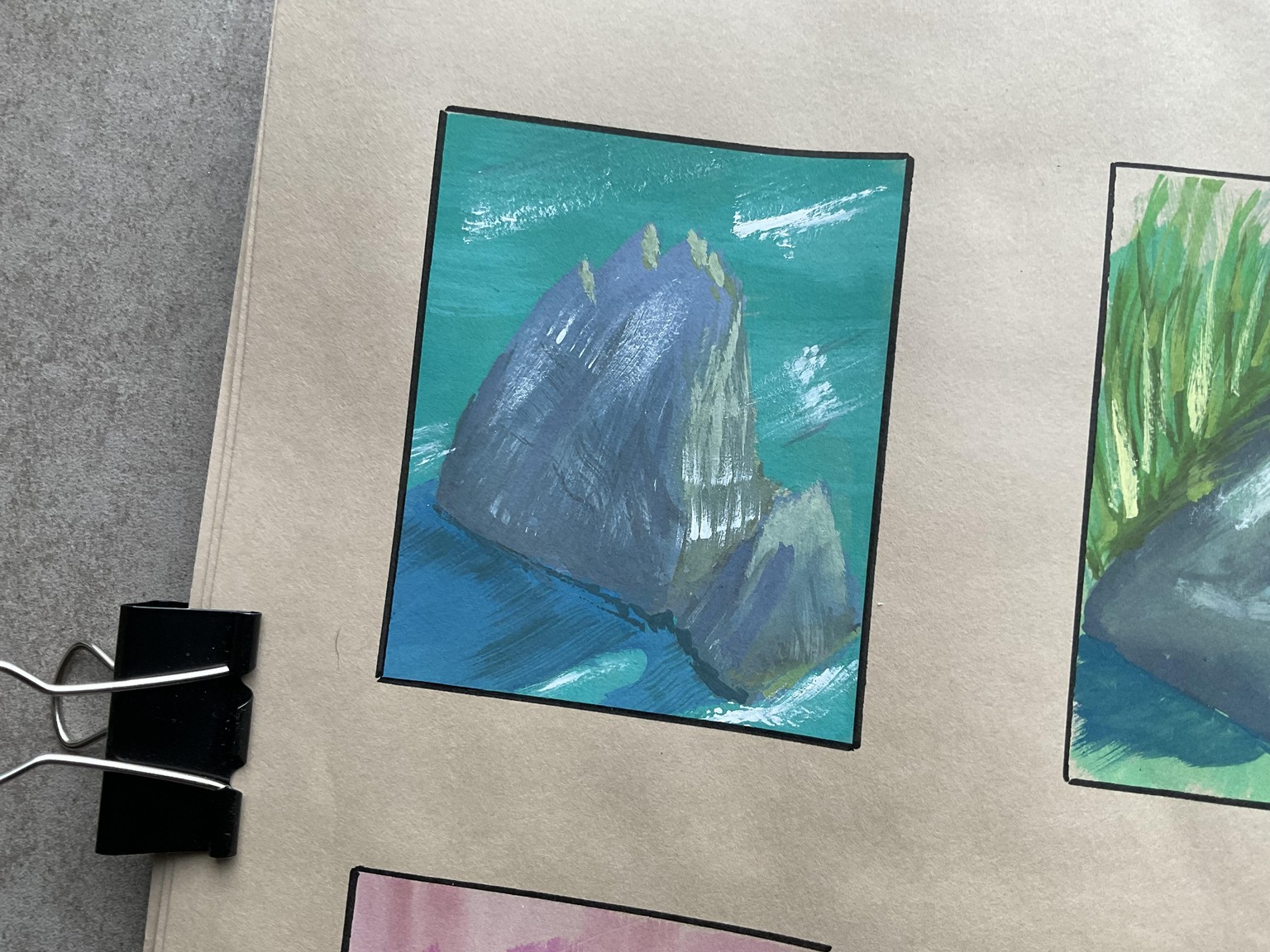 Practicing rocks with Gouache - image 1 - student project