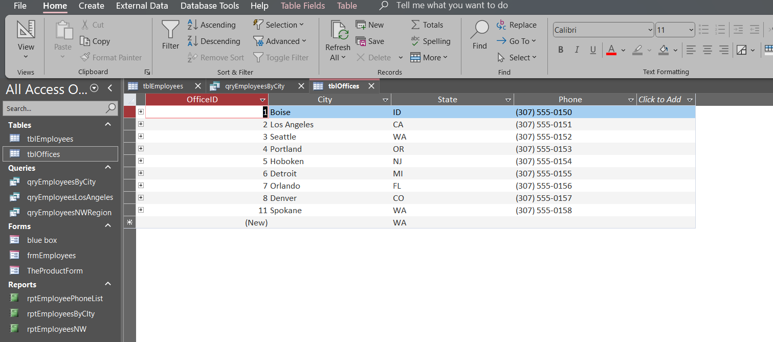my access db - image 3 - student project