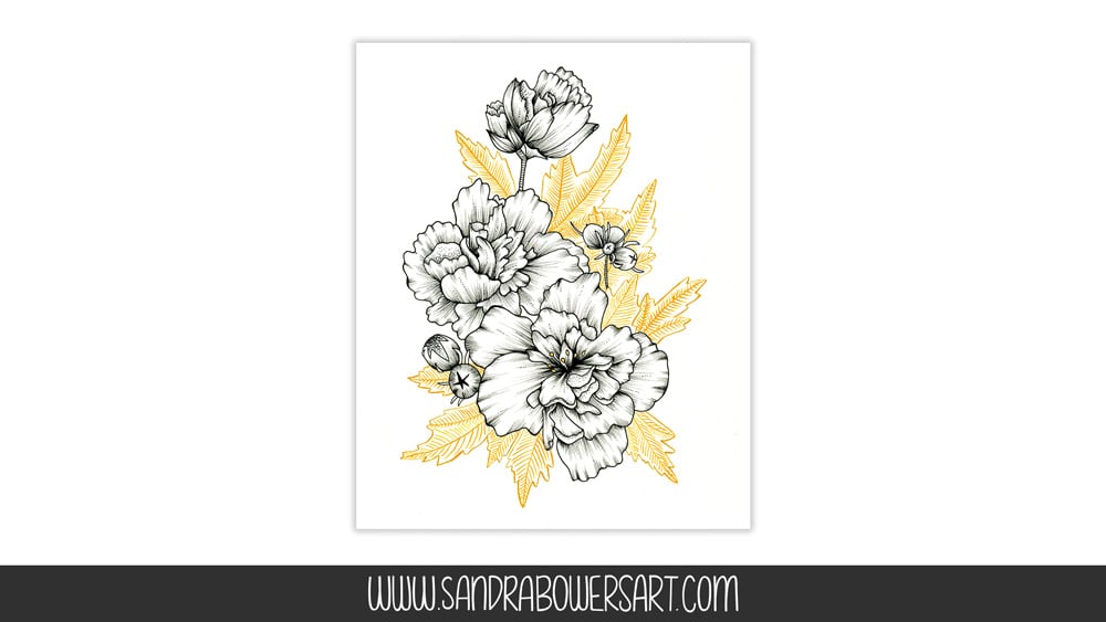 Pen & Ink Florals- Sample Project - image 3 - student project