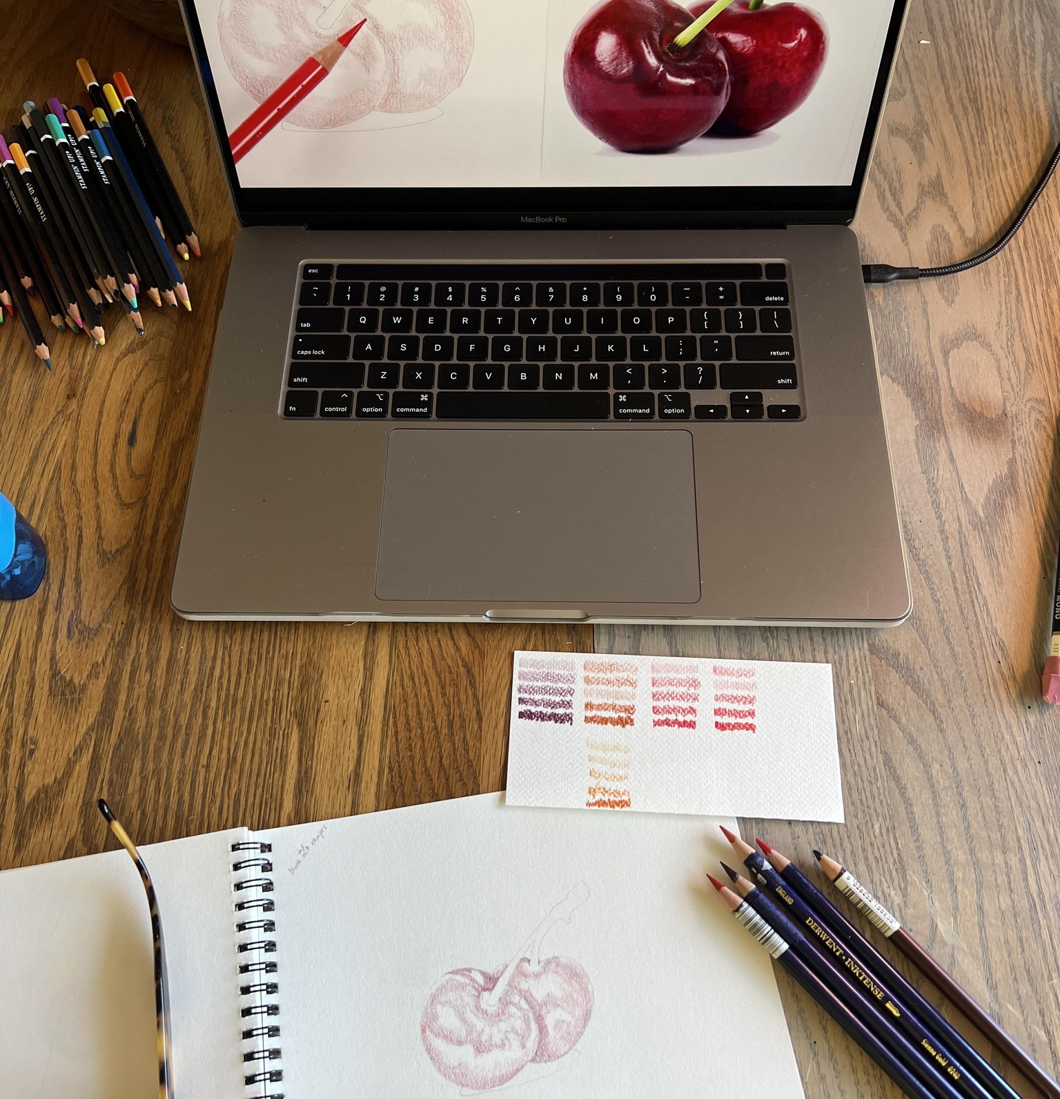 Color Pencil Cherries - image 2 - student project