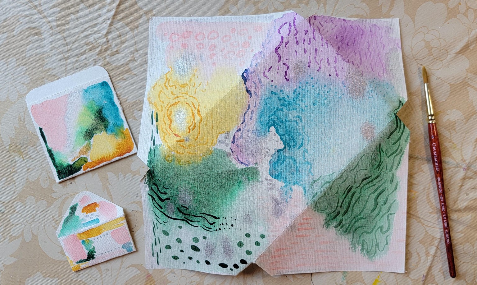 Watercolor envelope - image 1 - student project