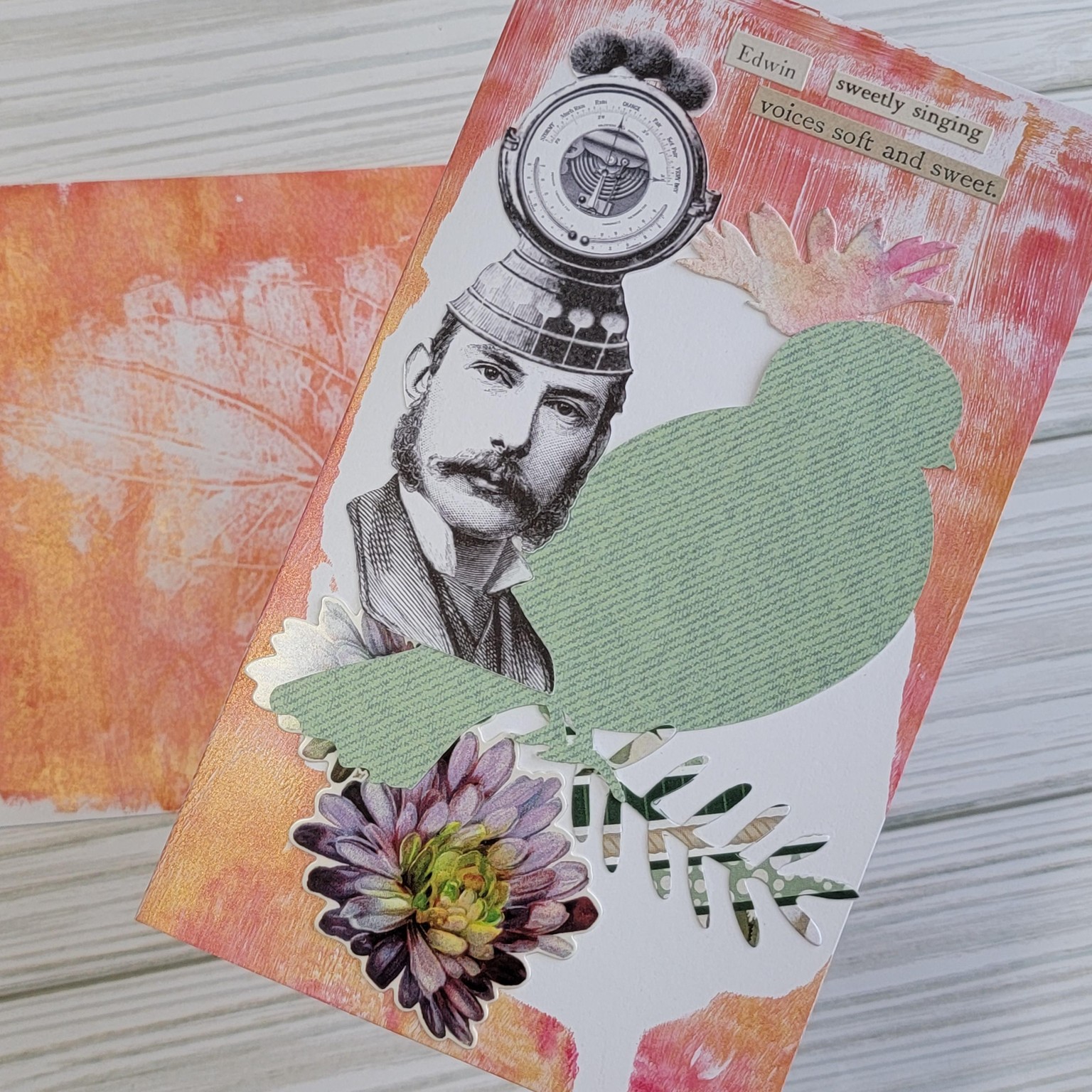 Envelope leaf print with embellishments - image 1 - student project