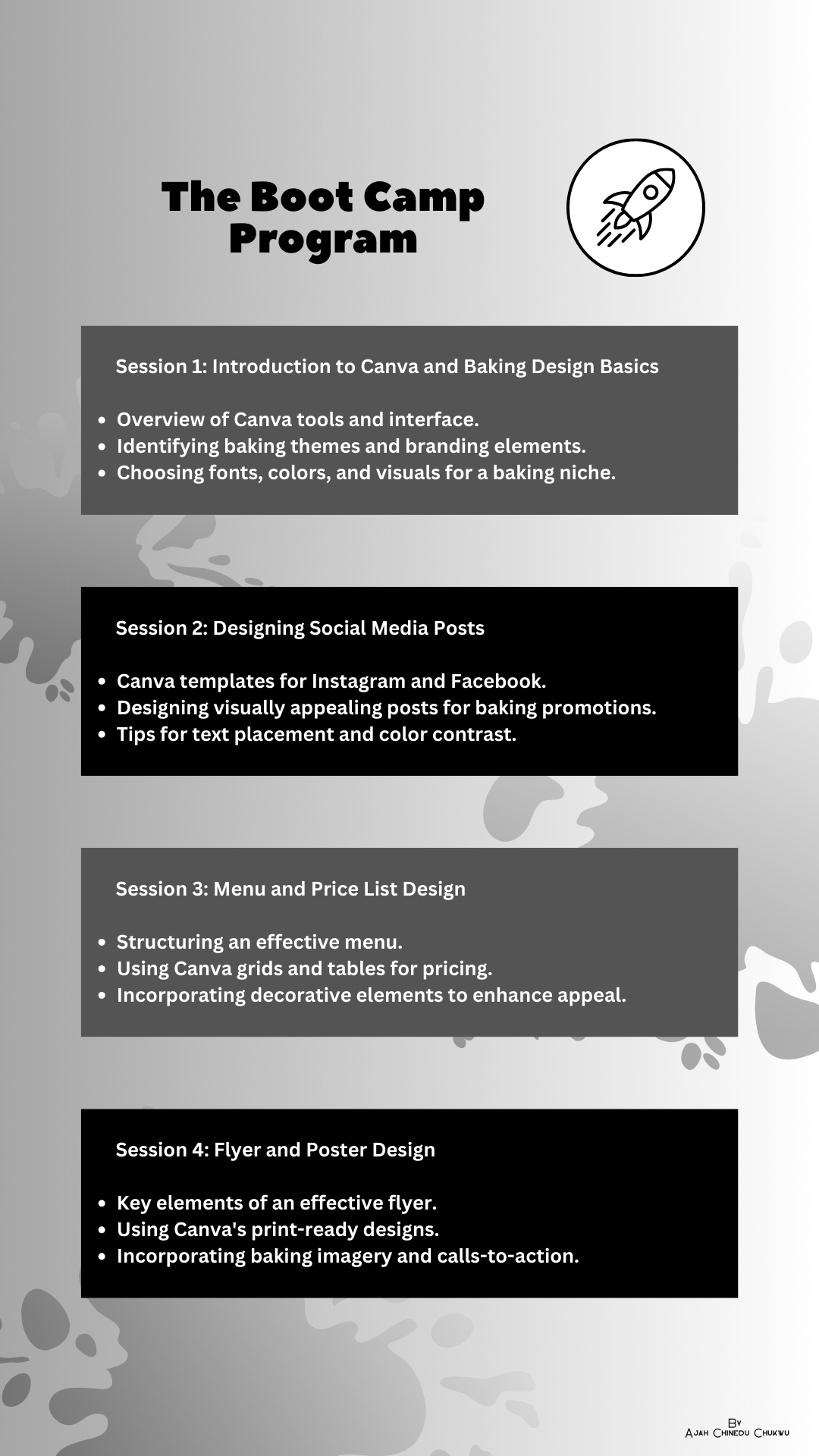 Dr Mickey Baking Boot Camp Landing Page Design - image 3 - student project