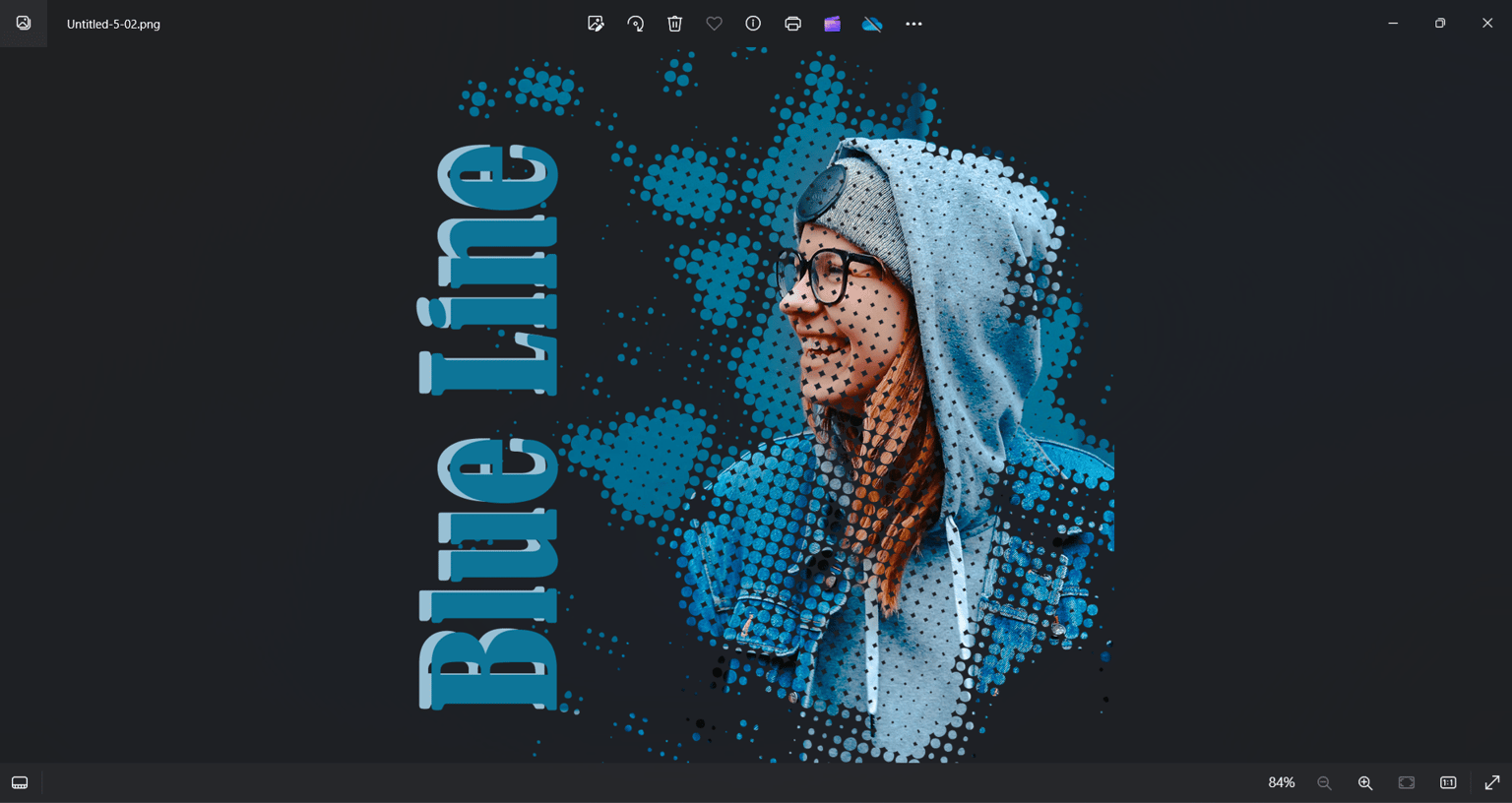 Blue line and infographic - masking and blending exercises - image 2 - student project