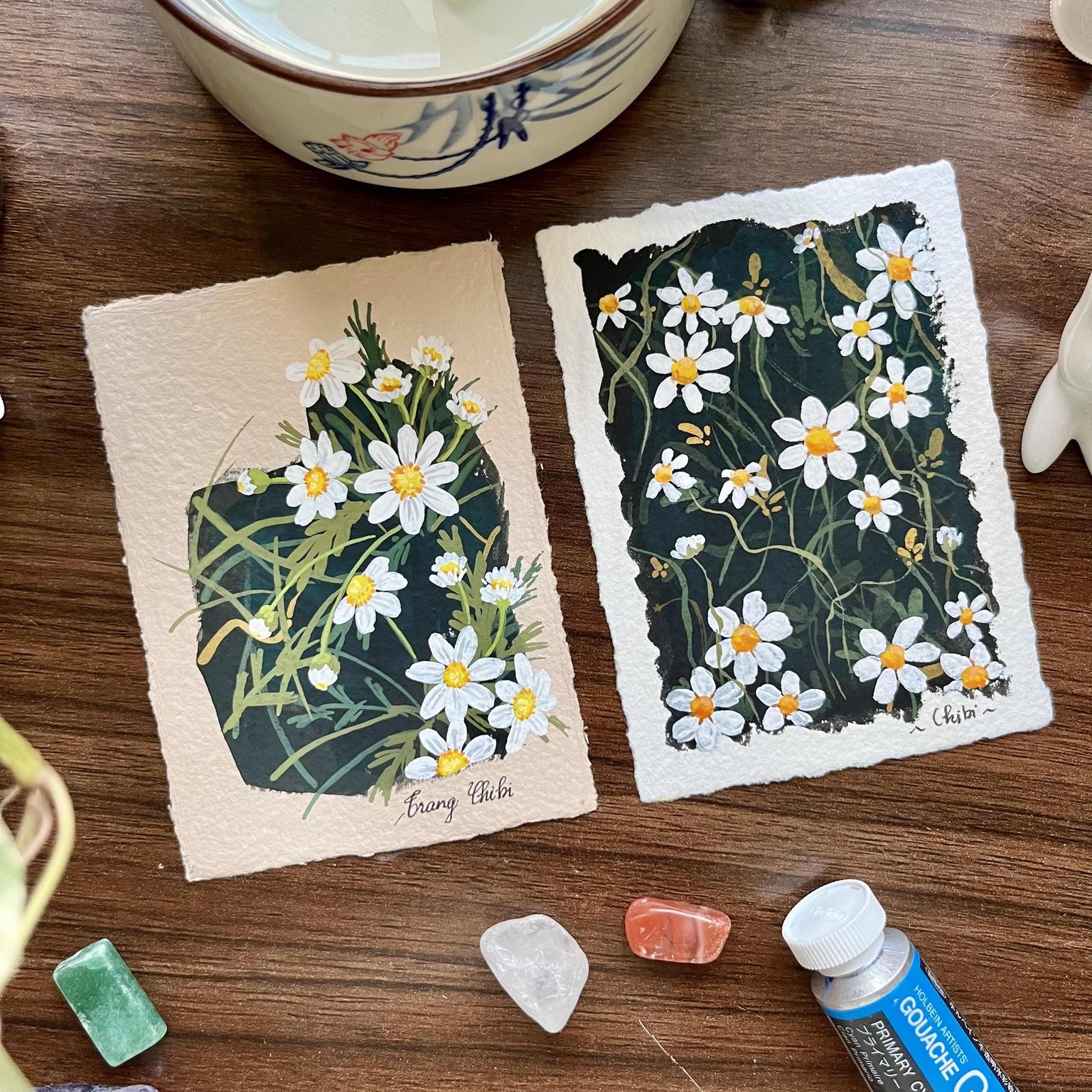 My Daisy Gouache Paintings - image 2 - student project
