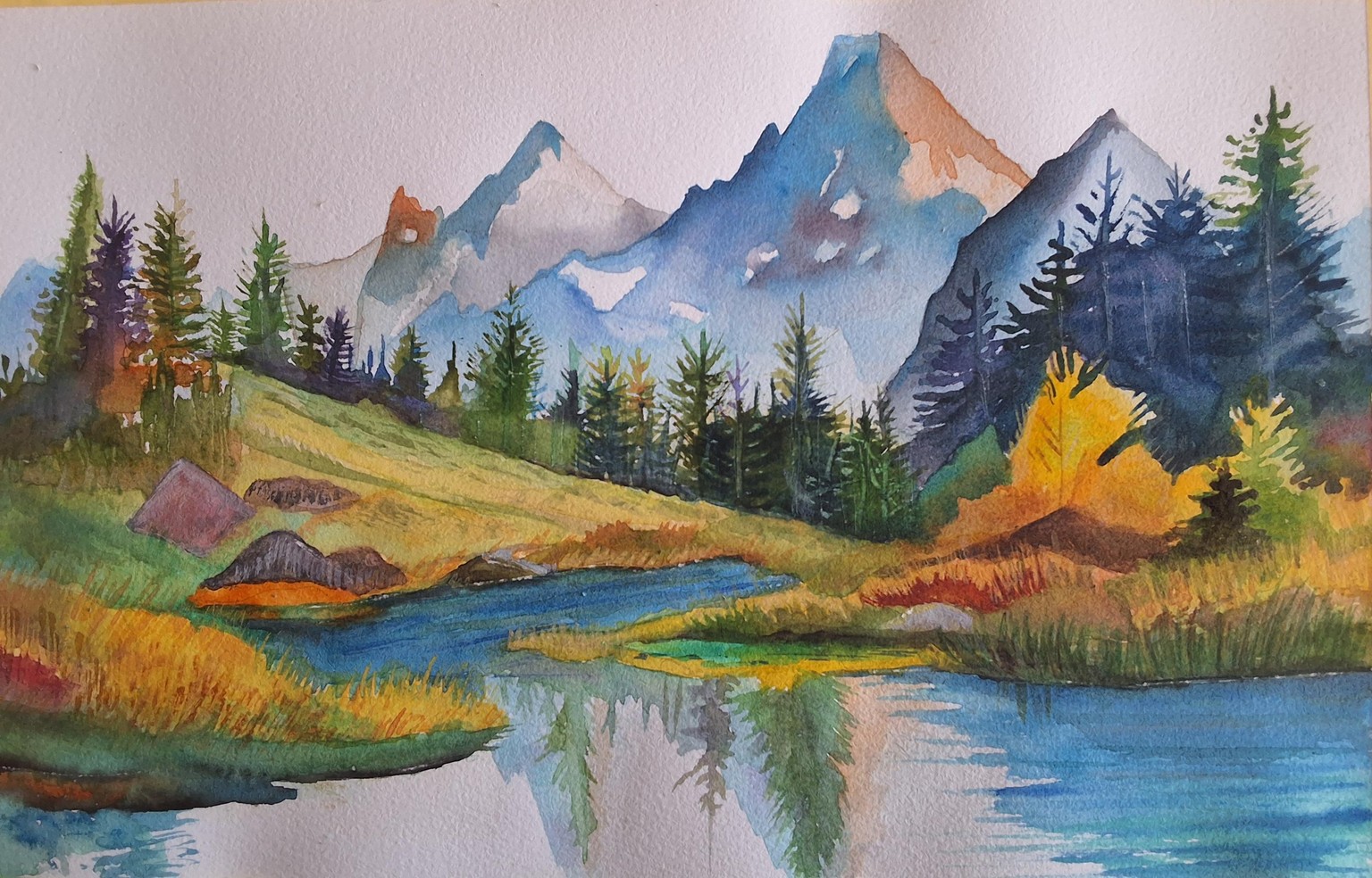Expressive mountain landscape - image 1 - student project