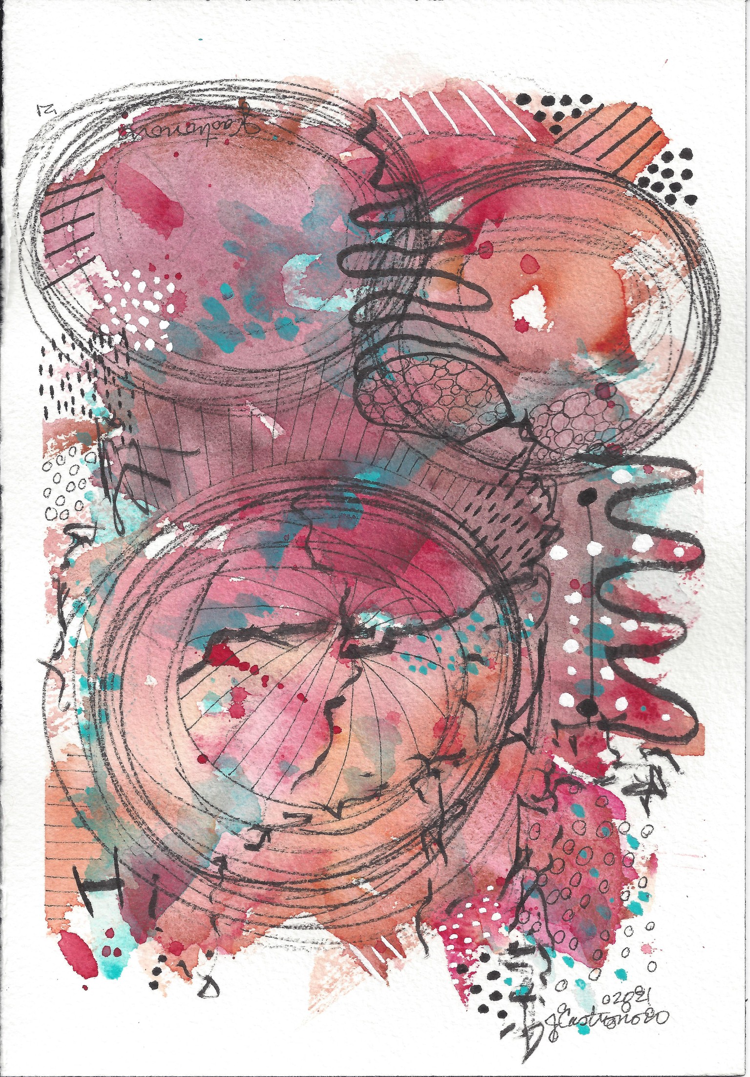 Watercolor Abstract Samplers - image 3 - student project