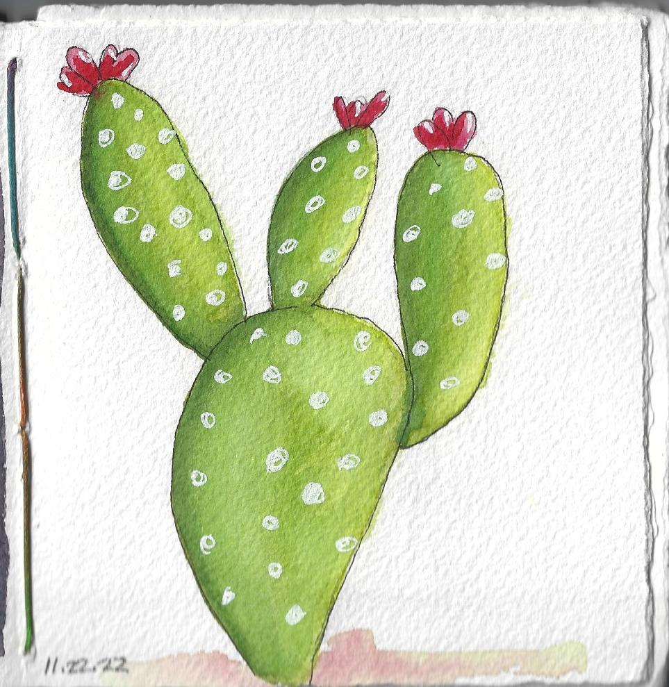 Painting Cacti in Watercolor - image 1 - student project