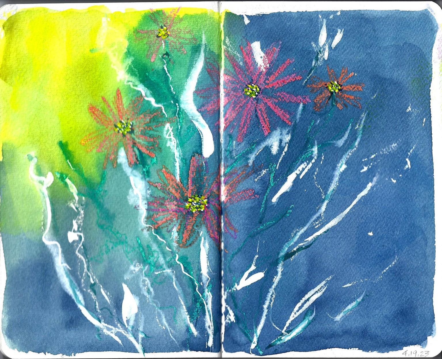 Loose and Textured Florals - image 2 - student project