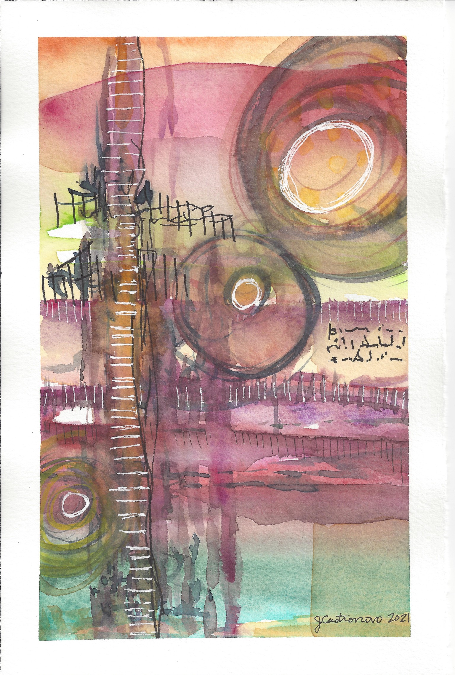 Watercolor Abstract Samplers - image 2 - student project