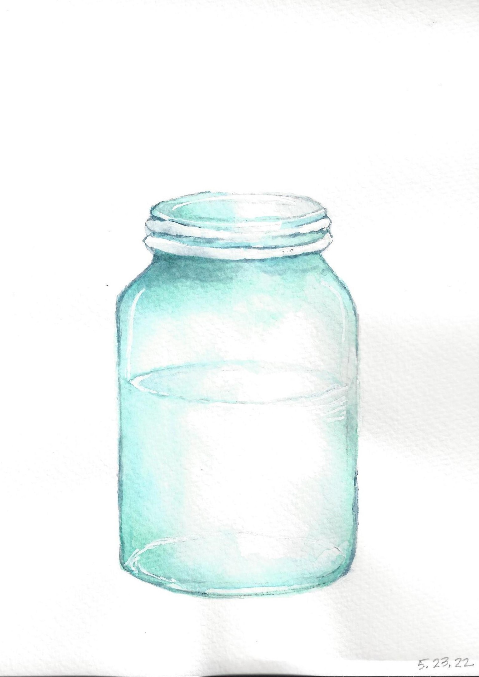 Watercolor floral in jars - image 1 - student project