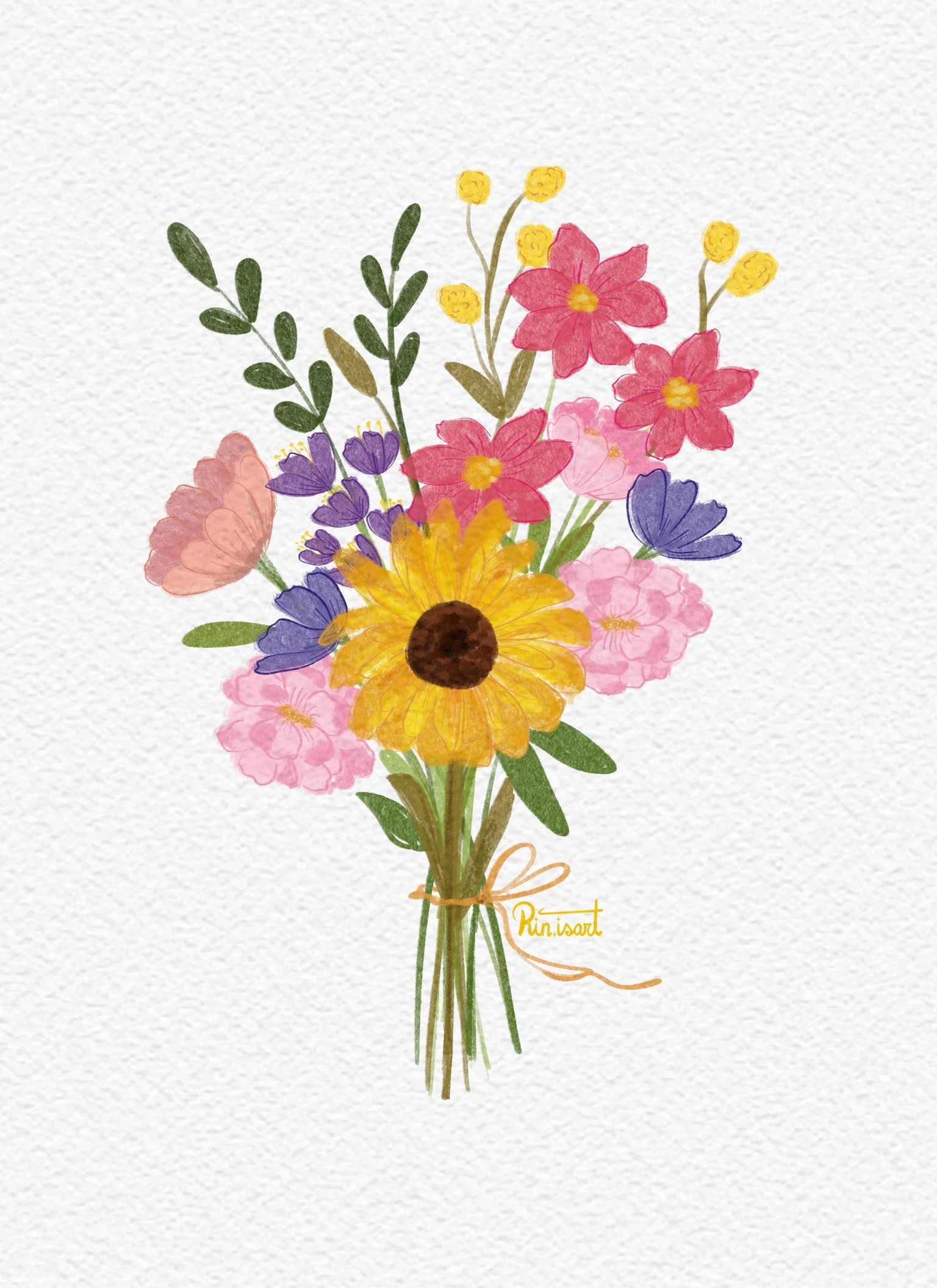 Digital Loose Watercolour Florals - image 1 - student project