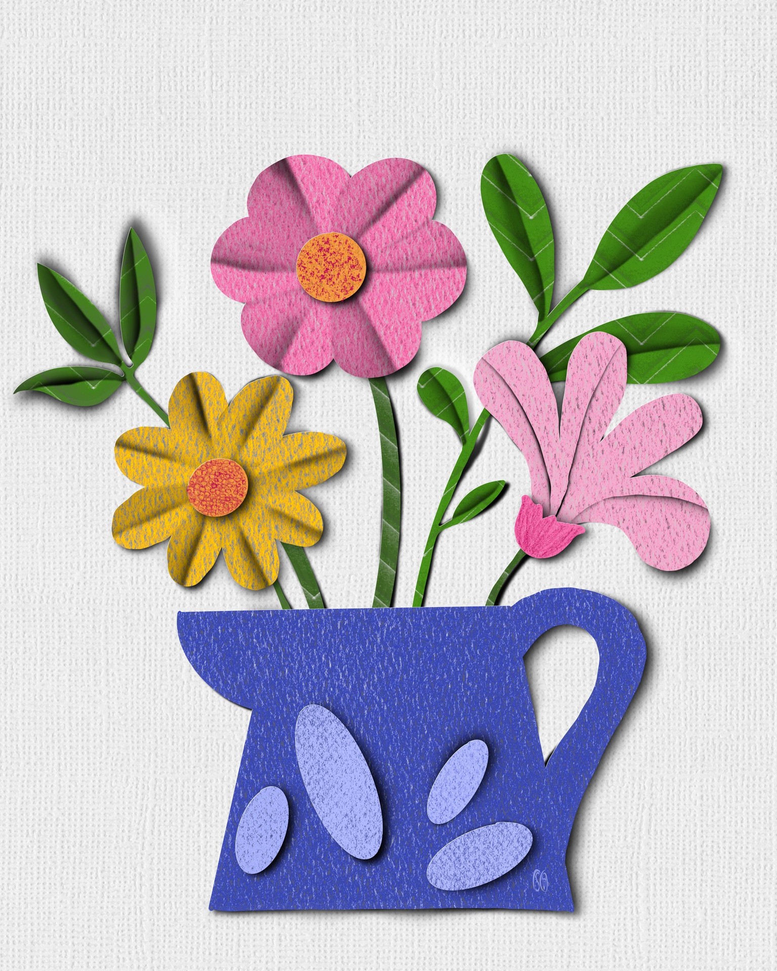 My little paper cut bouquet, Studio SumCa - image 1 - student project