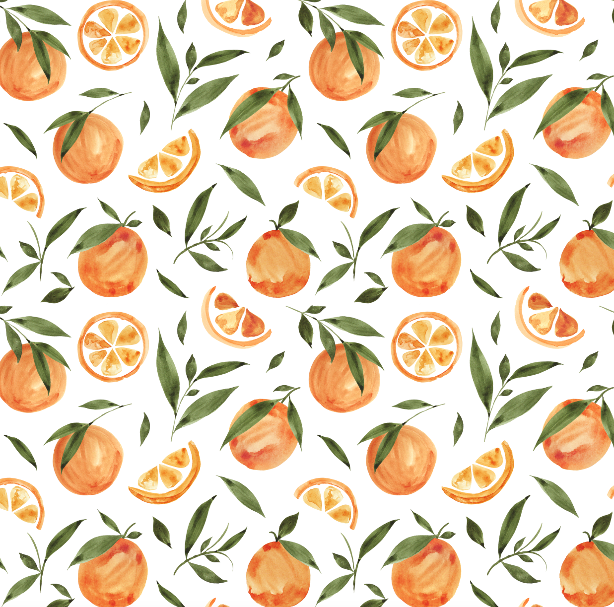 Painted Oranges Pattern - image 5 - student project
