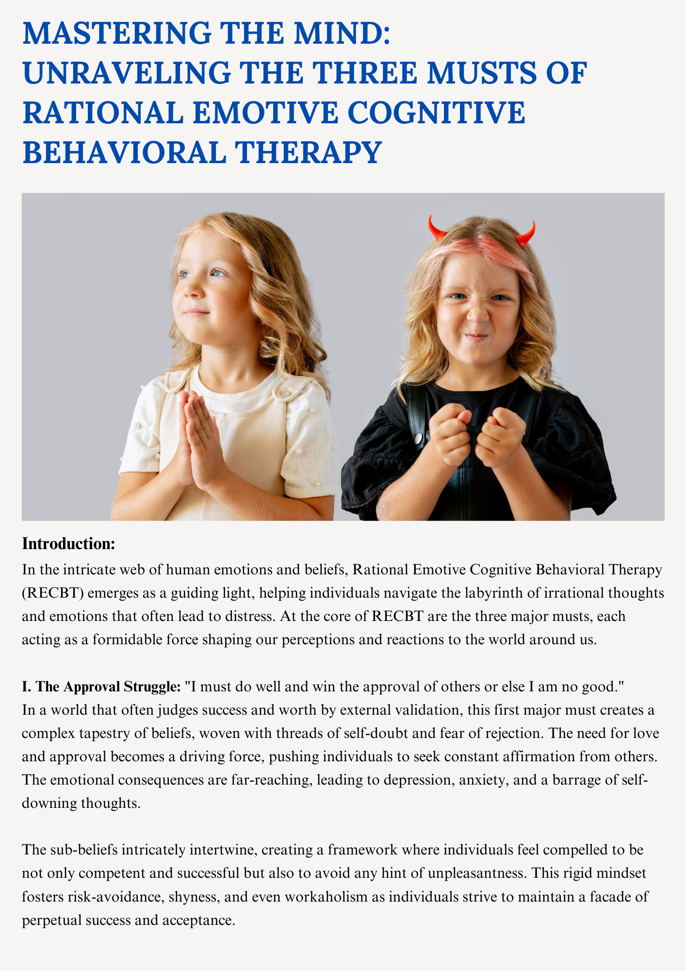 Mastering the Mind: Unraveling the Three Musts of Rational Emotive Cognitive - image 1 - student project