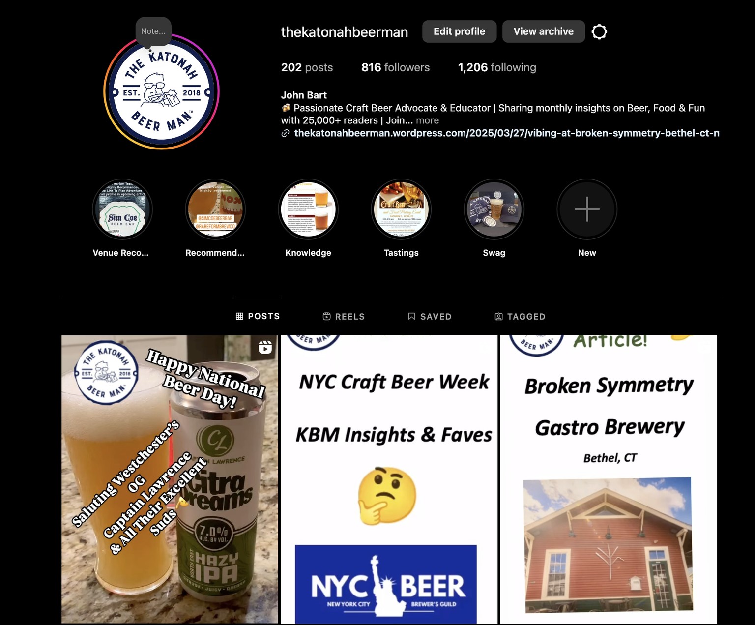 The Katonah Beer Man - Journalist focusing on Beer | Food | Fun - image 1 - student project
